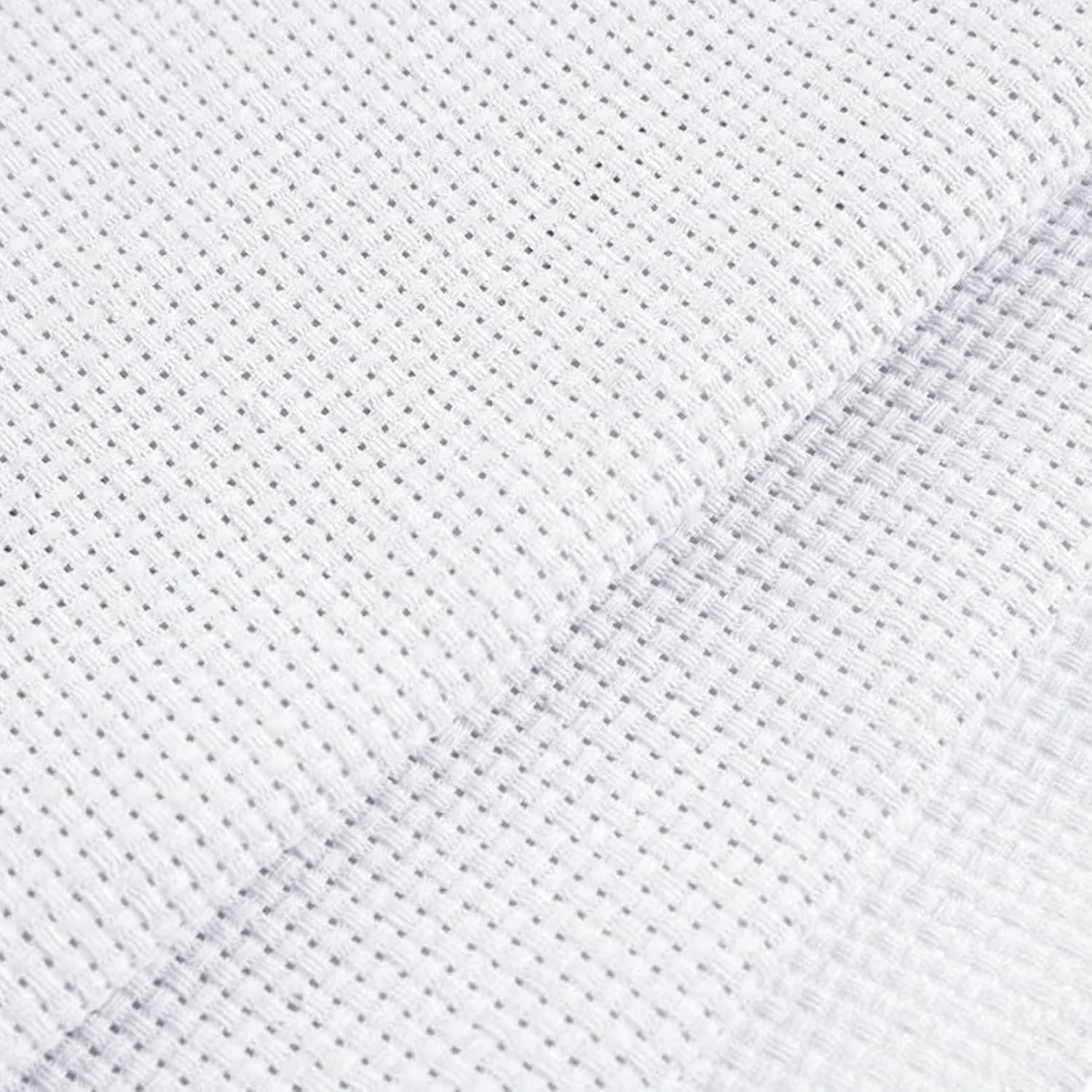 Aida Cloth 14 Count Cross Stitch Fabric White 1.5M X 1M for Craft Embroidery, 14CT White 59Inch X 39Inch image number 2