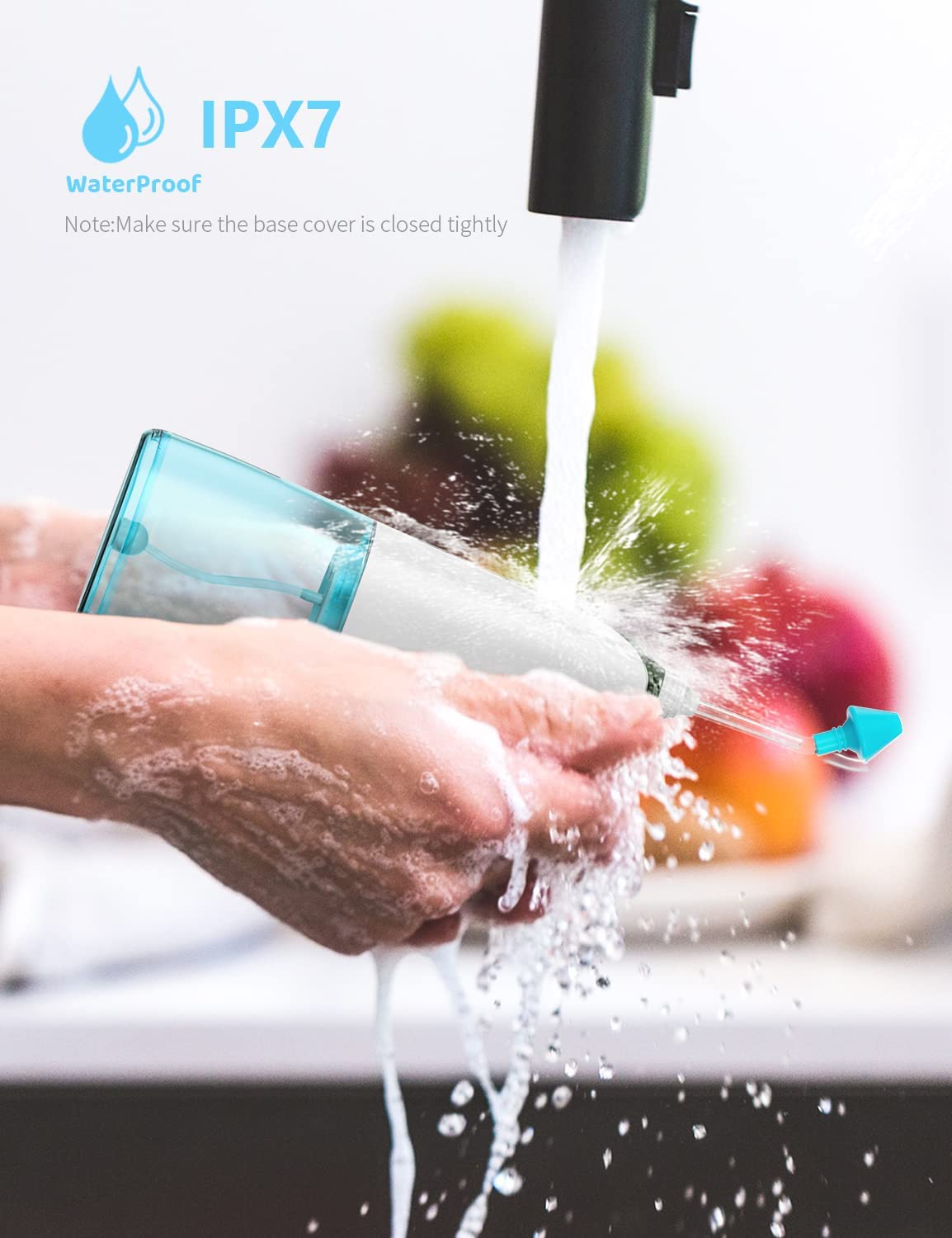 MAOEVER Sinus Cleaner Machine, Cordless Nasal Rinse Machine for Relief & Care, Electric Neti Pot with 6 Tips and 40 Salt Packs Irrigation System Kit Adult Kid Blue 300 Ml image number 2