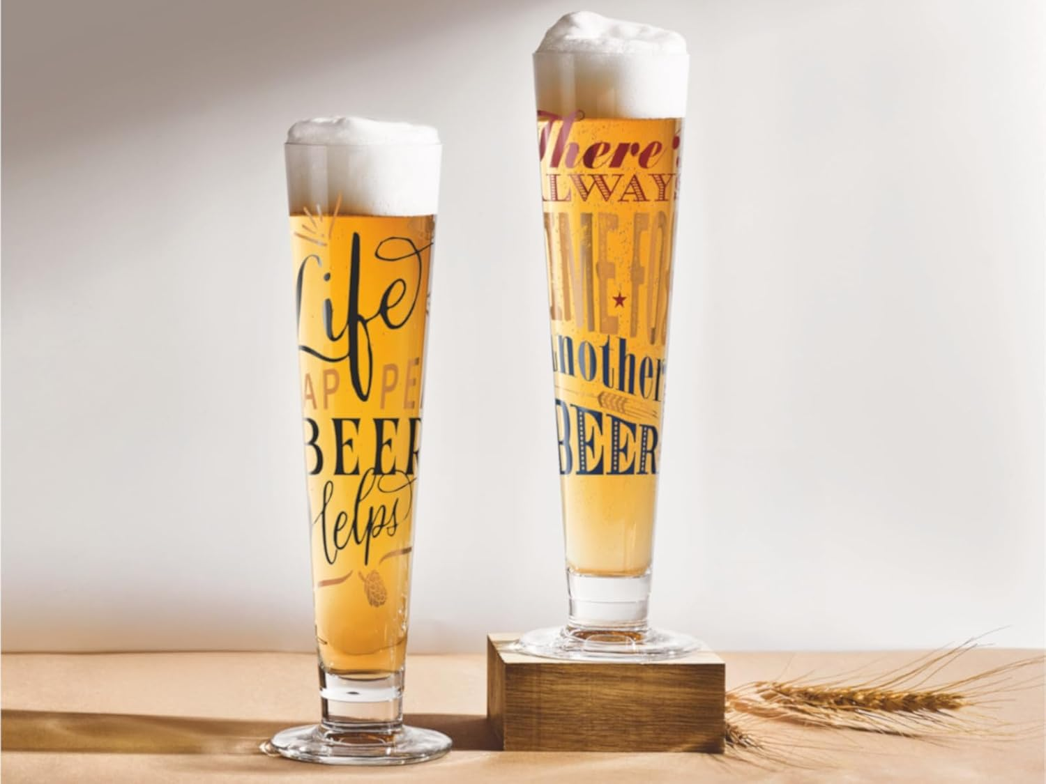RITZENHOFF 6271002 Beer Glass 330 Ml Set of 2 Heldenfest Series with Saying Multi-Coloured Made in Germany image number 1