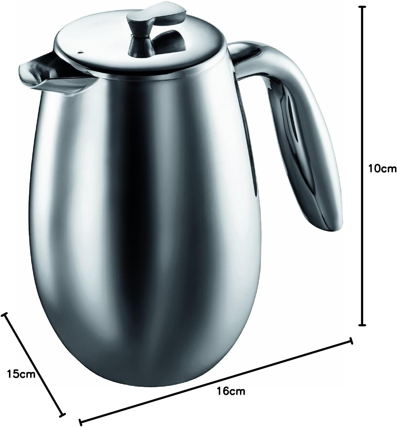 BODUM Columbia 3 Cup Double Wall French Press Coffee Maker, Matt Finish, 0.35 L, 12 Oz image number 3