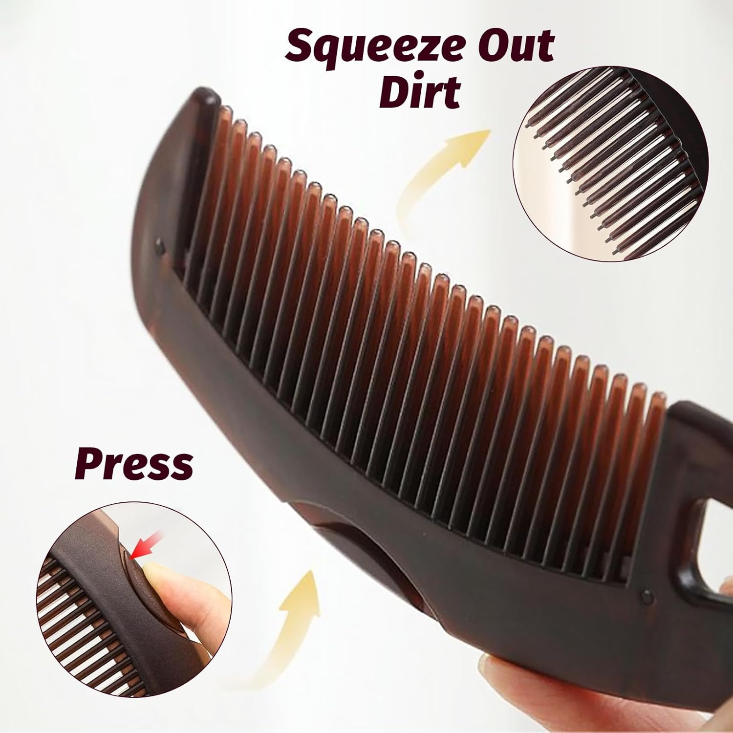 Sularpek Pack of 2 Dandruff Comb, Energy Massage Dandruff Comb, Dandruff Comb with Handle, Hair Comb, Scalp Comb, Scalp Detox Comb, Effective Cleaning and Scalp Massage for Men and Women image number 5