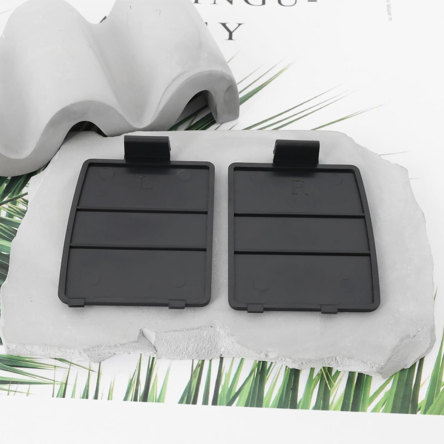 Create Idea 1 Pair Battery Cover Set Replacements Accessories Left and Right Battery Cover Compatible with SEGA Game Gear Console Black image number 6