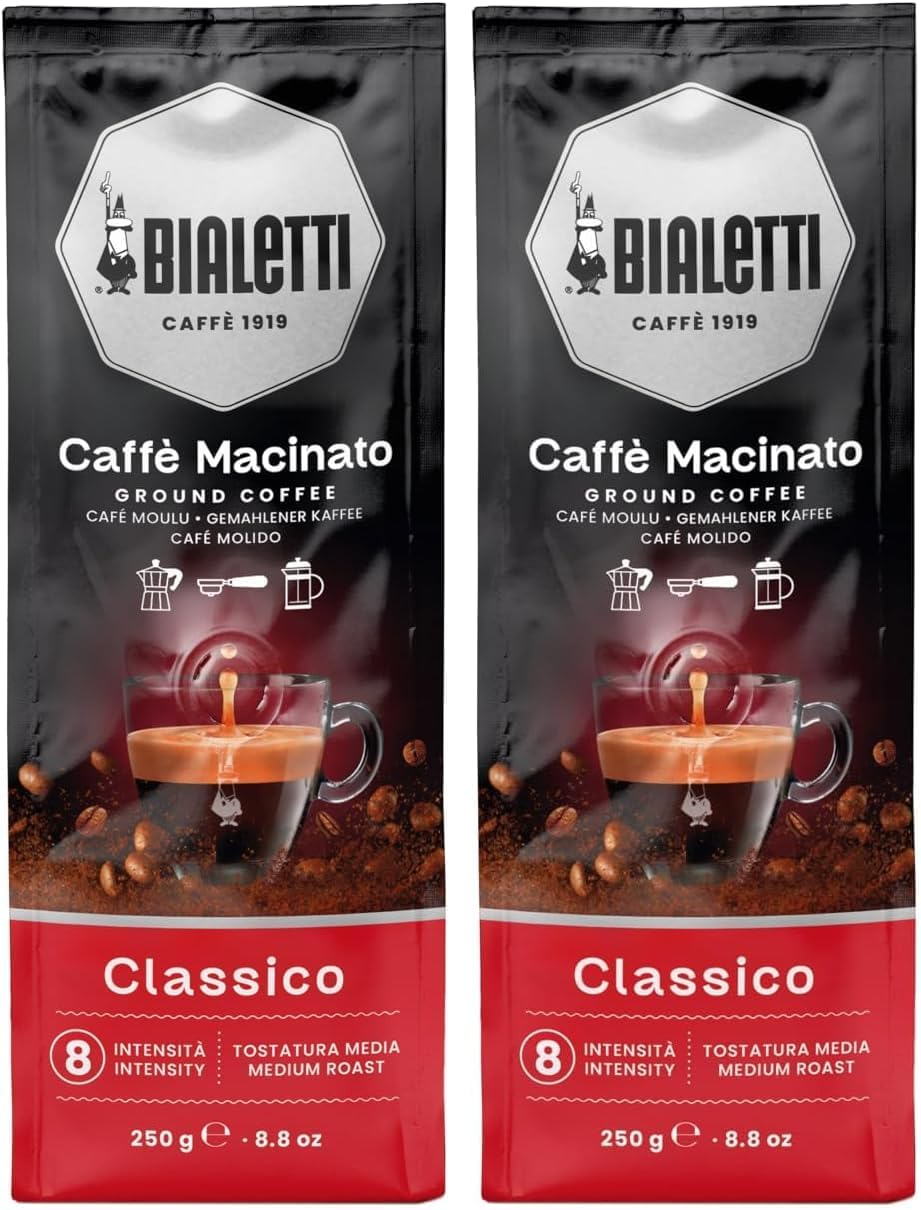 Bialetti - Universal Ground Coffee Hazelnut: Medium Roast Ground Coffee, Hazelnut and Dried Fruit Notes, 250G, Compatible for Use with Moka Pot, Espresso Machines and Coffee Press image number 1