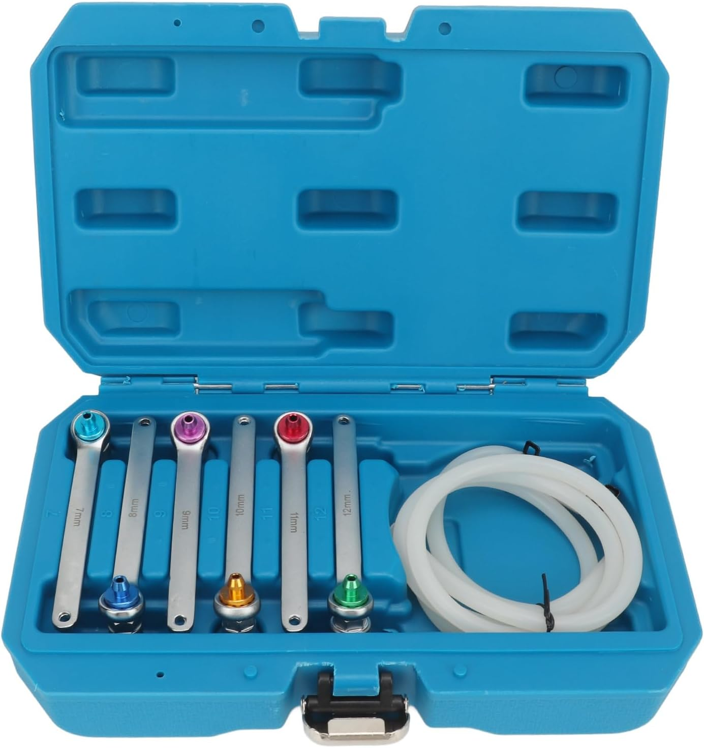 Cryfokt Bleed Brake Fluid Spanner Kit, Color Adapter Sockets Prevent Backflow Efficient Bleeding Brake Bleeder Wrench 12 Point Wrench for SUV, Cryfokt1Sgc27Pnka image number 6