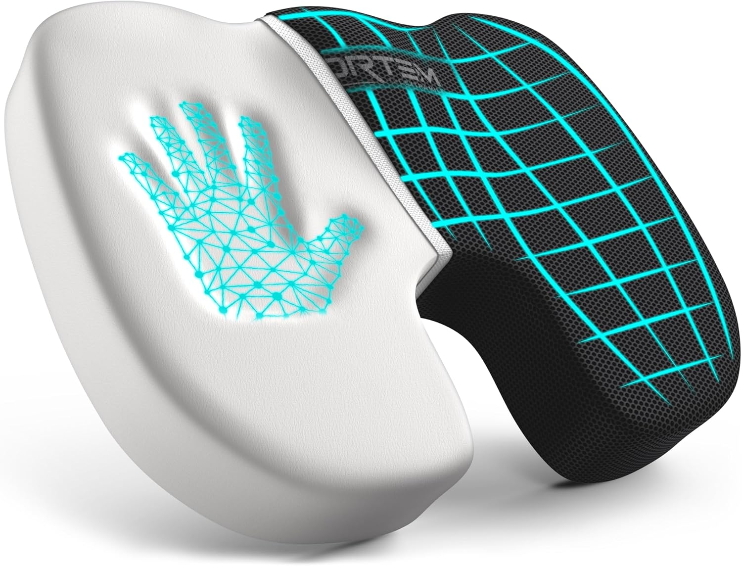 FORTEM Chair Cushion, Seat Cushion for Office Chair, Car Seat Cushion, Coccyx Orthopedic Pillow, Memory Foam Sitting Pillow for Computer, Seat Pad for Gaming, Washable Cover