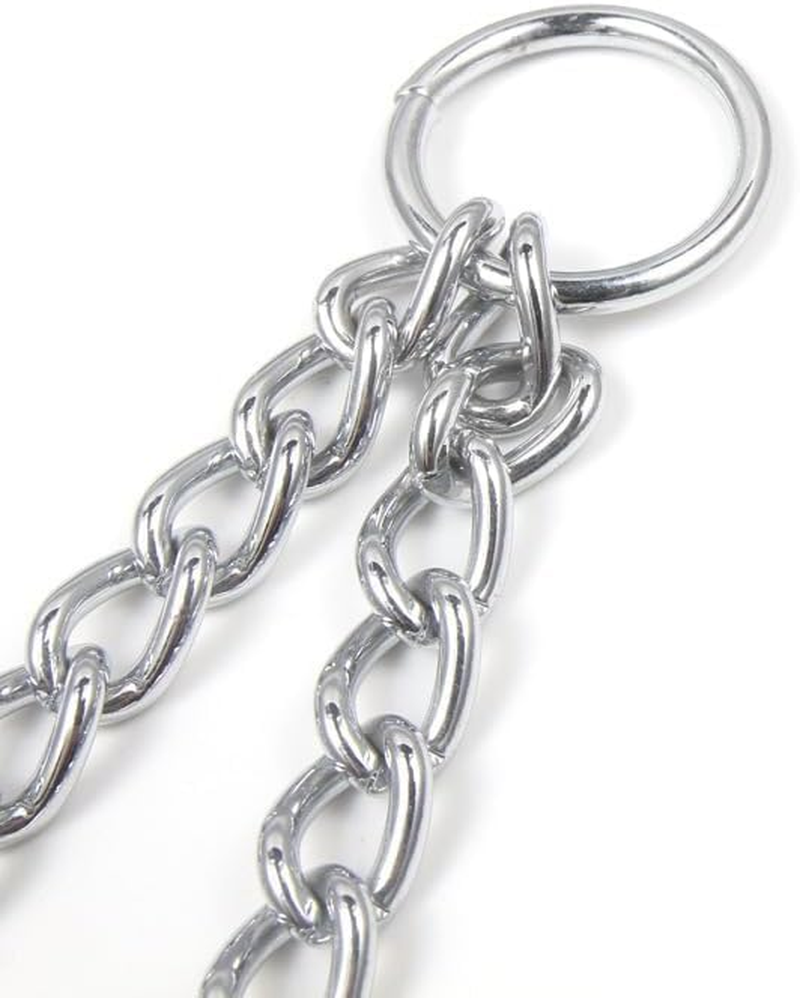 Double Dog Lead Rope,2 Pieces Metal Durable Dog Chain Chew Proof Tangle Free Dual Pet Dog Leash Extension Splitter Lead for 2 Dogs for Walking (Silvery, 2.5 * 40CM) image number 2