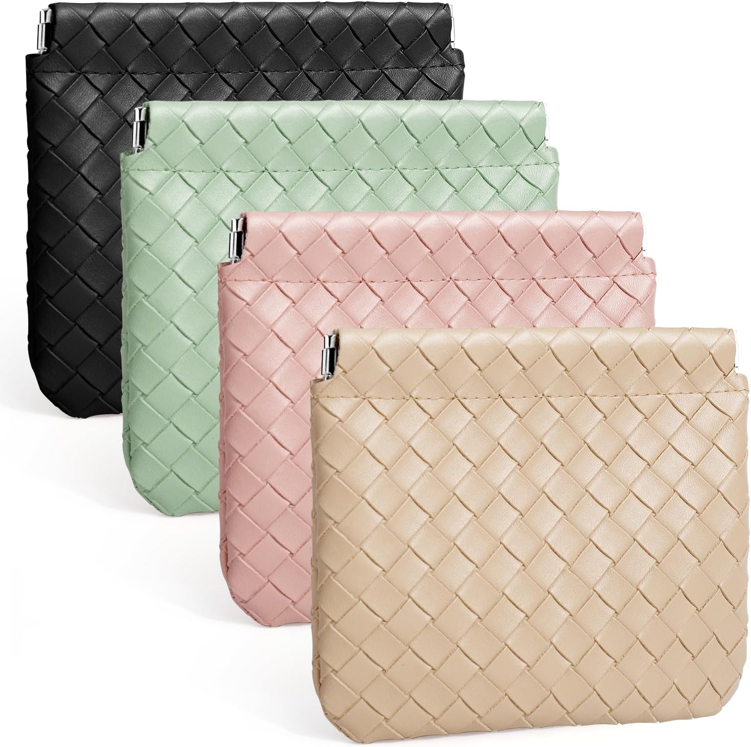 BUSOHA 4 PCS Small Makeup Bag for Purse, Mini Portable Cosmetic Bags for Women, Coin Purse Lipstick Cosmetic Accessories Organizer, Small Travel Kit Storage Pouch, 3 PCS, Modern