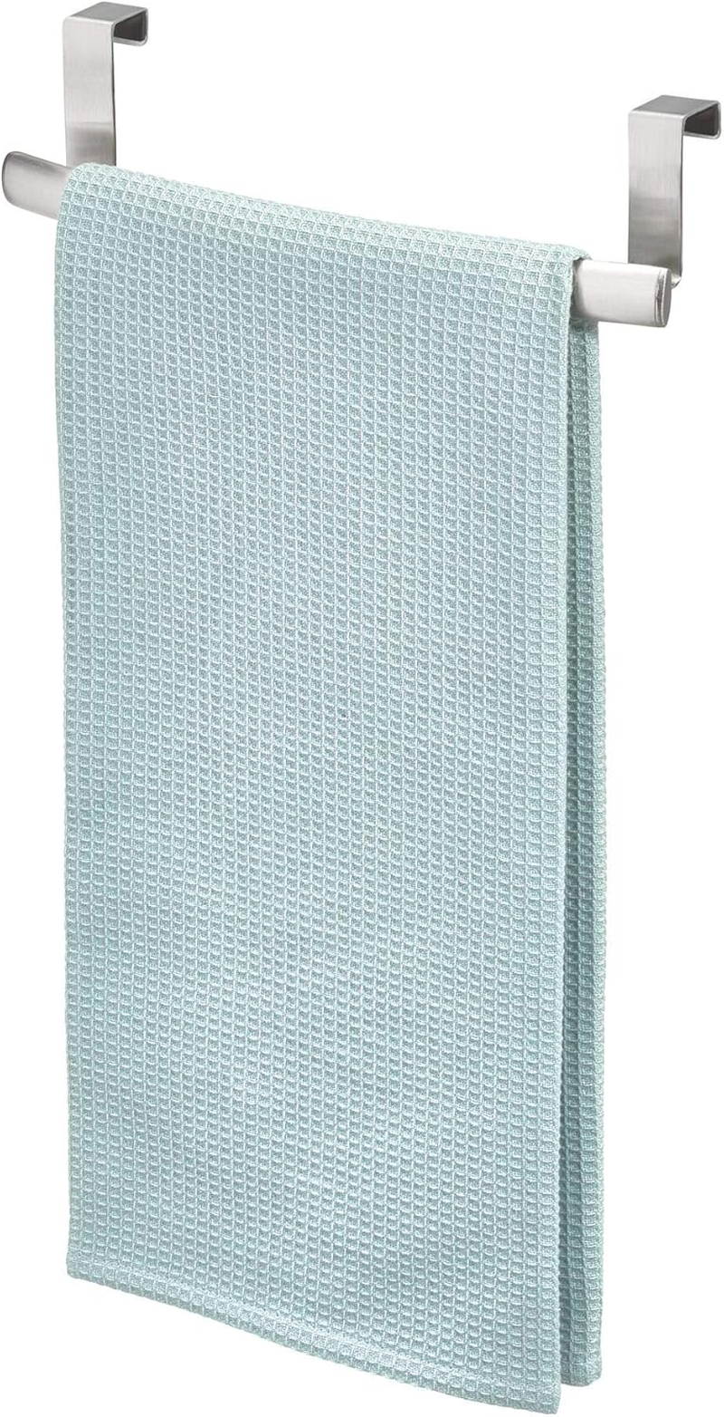 Interdesign Axis over Door Towel Bar, Small Metal Towel Rack, Towel Holder for the Home, Bronze