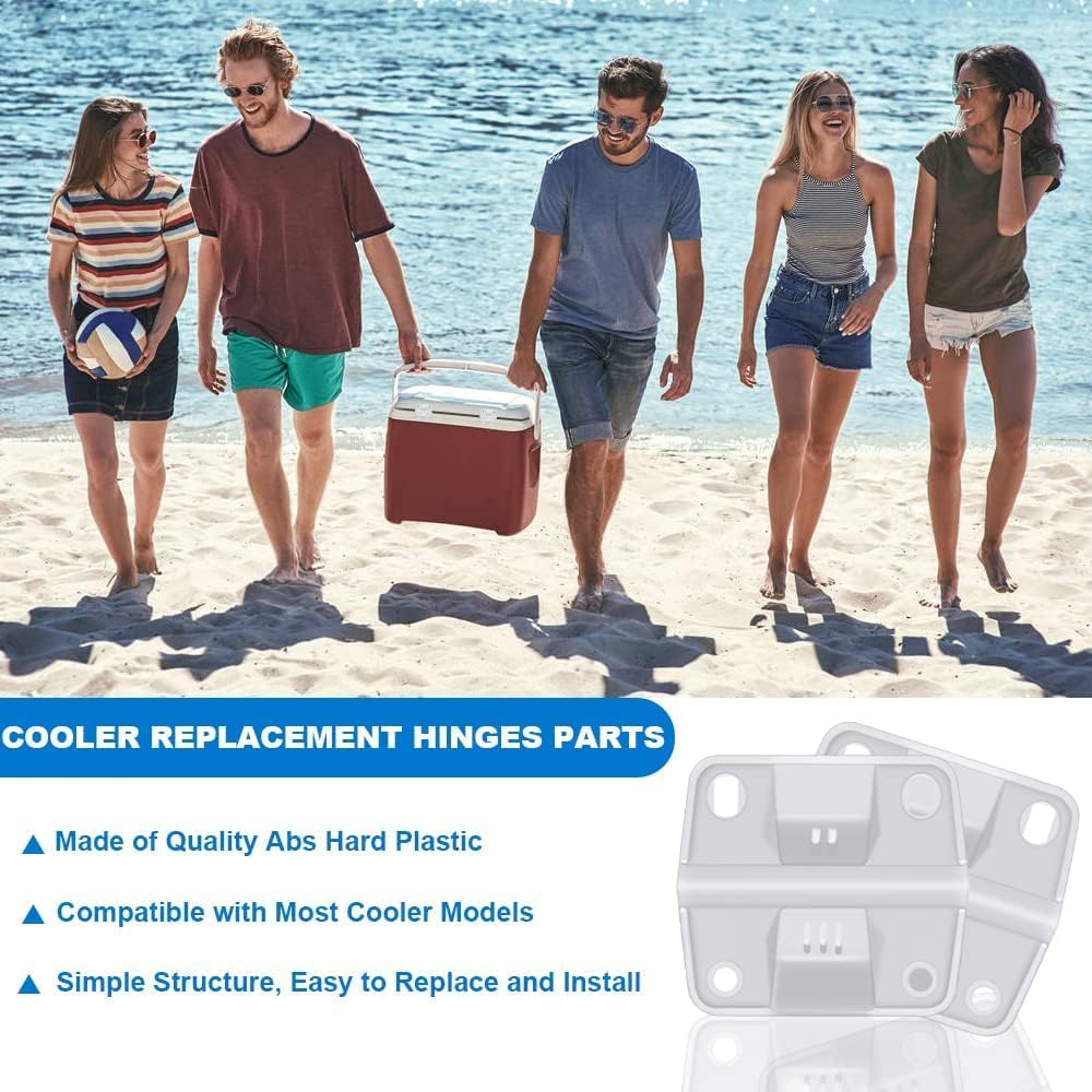 Cooler Replacement Plastic Hinges and Screws Set, Compatible with Coleman Coolers, Set of 2 image number 5