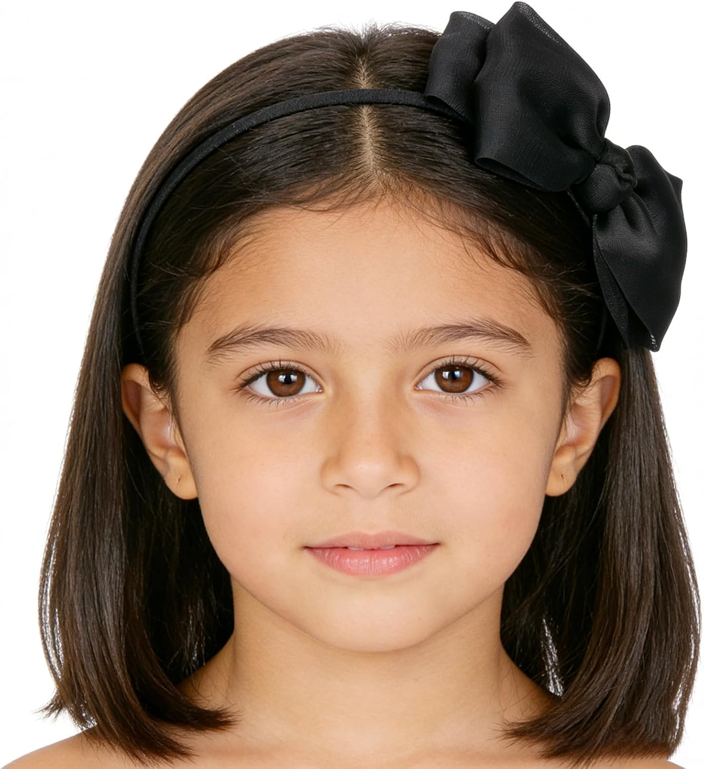 Hovebeaty Bow Hairband Soft Elastic Lace Bowknot Headband for Women and Girls, Perfect Hair Accessories for Party and Cosplay (Black)