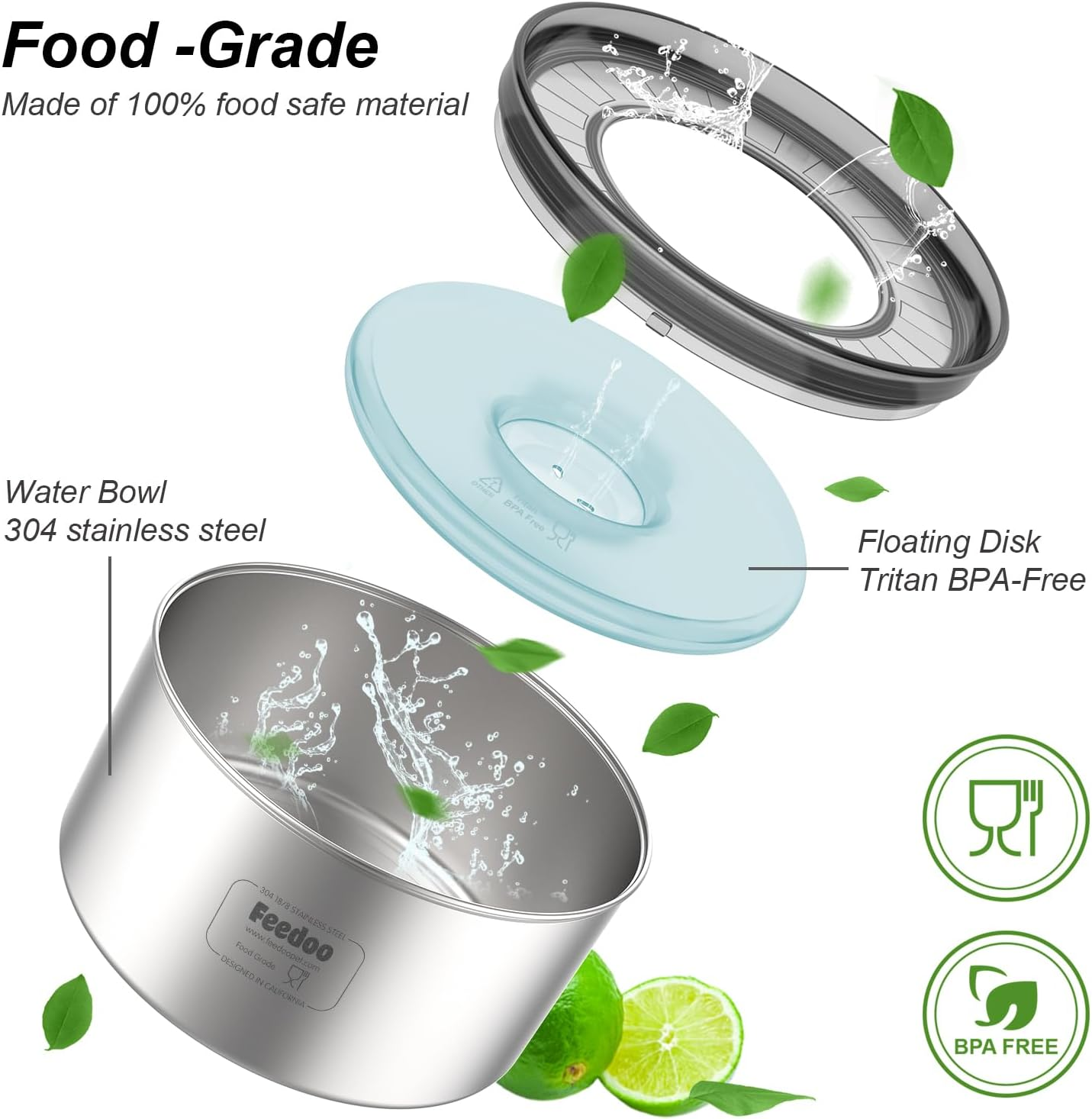 1Gallon Dog Water Bowl, 3.8L No Spill Water Bowl for Dogs, Stainless Steel Spill Proof Dog Bowl, No Splash Slow Drinking Bowl with No Slip Base for Slobber Stopper, Messy Drinkers[Anti Digging] image number 6