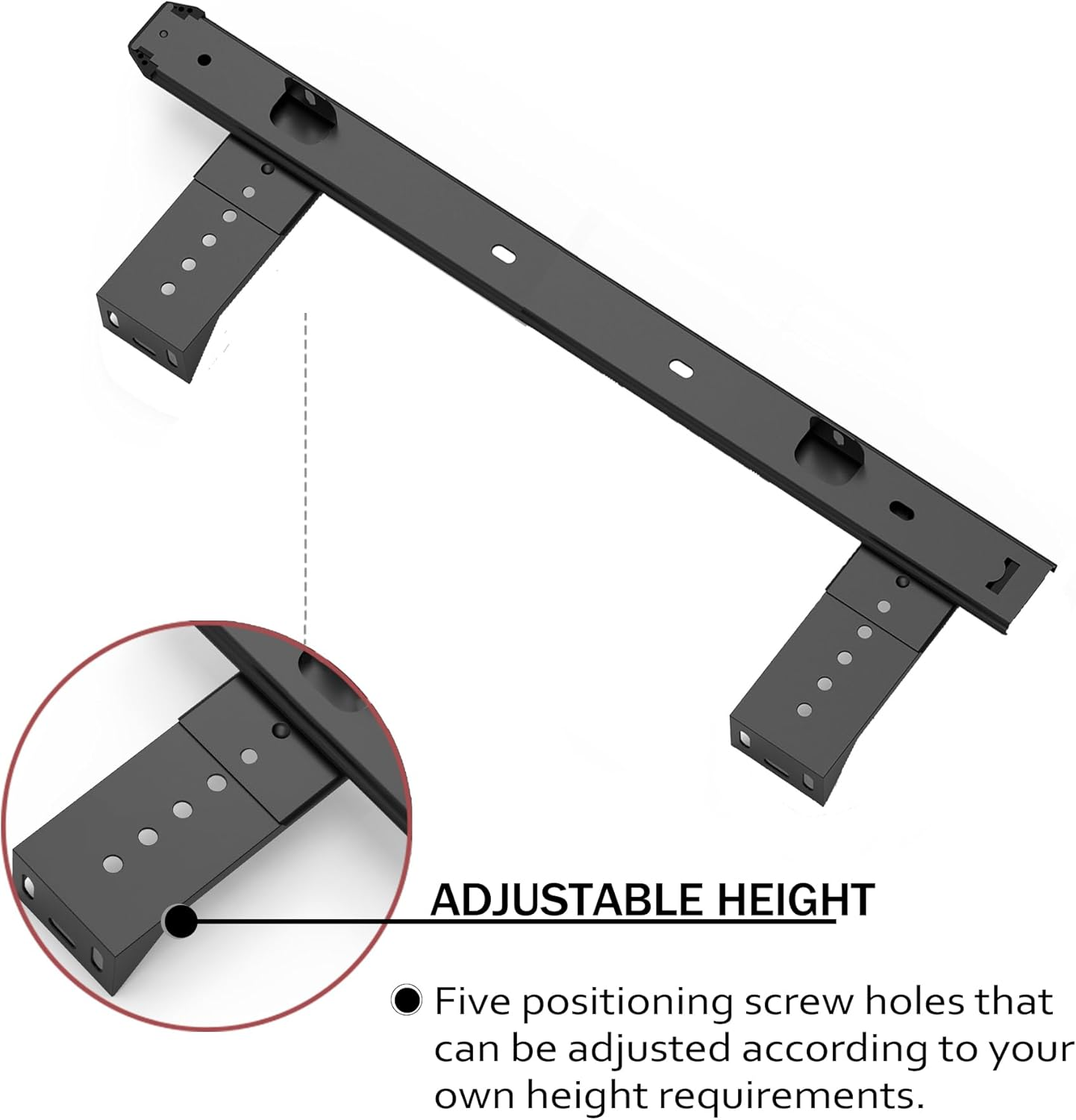FRMSAET Heavy Duty Thickness Steel Construction Ball Bearing 18'' Slides Cabinet Furniture Hardware Rails Keyboard Drawer Tray Accessories Adjustable Hight Mount Bracket/Include Screws image number 3