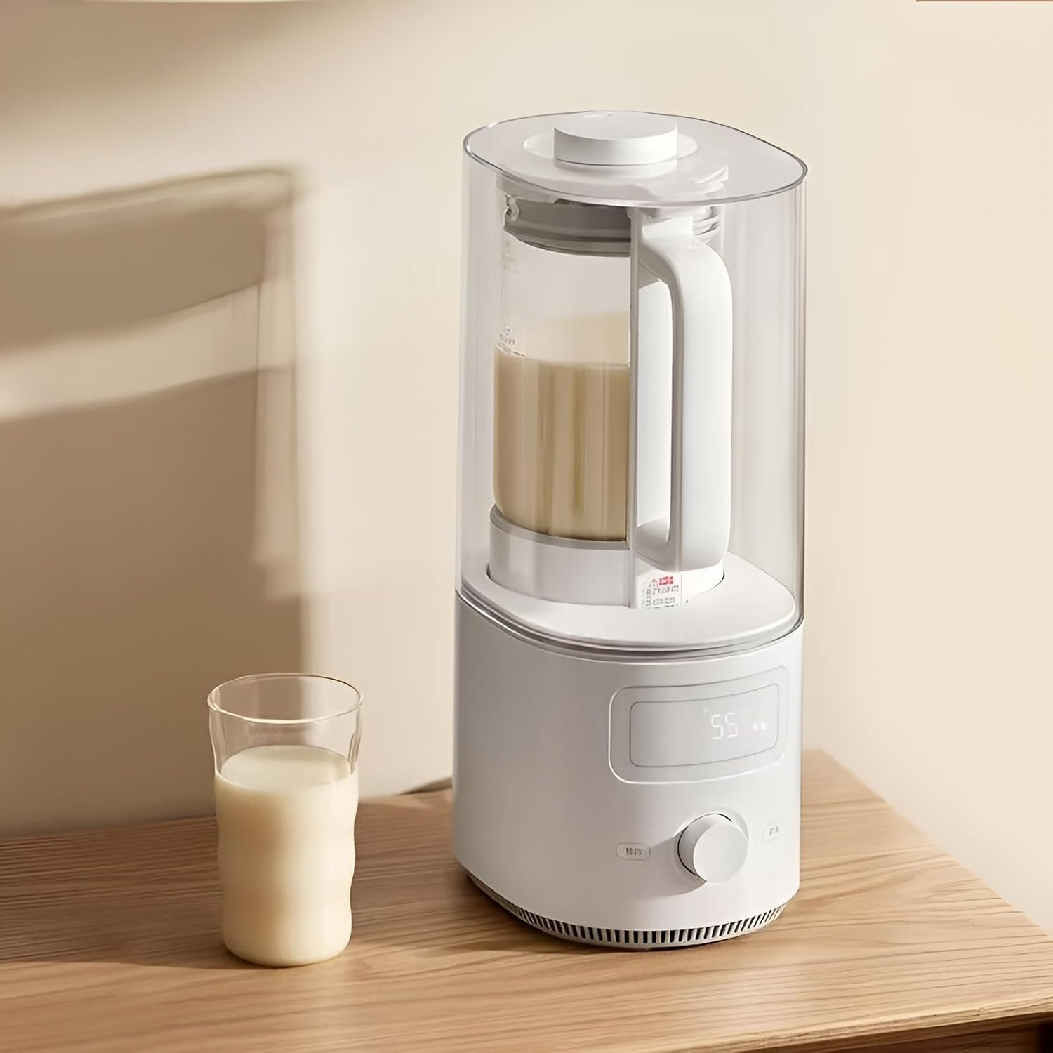 Xiao Mi Smart Quiet Electric Blender S2,1500ML Multifunctional Food Processor,Soybean Milk Machine,With 6-Blade Stainless Steel Blade and Silent Cover,24H Intelligent Reservation,Auto Keeping Warm