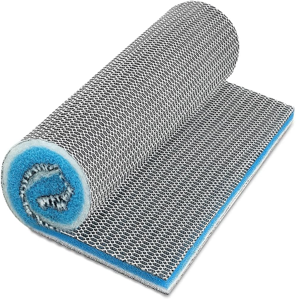 BOROLA 8-Layer Aquarium Sponge Filter Pad, Efficient Multi-Filtering Media, Aquarium Fish Tank Accessories Enhanced Filtration System, Ideal for Freshwater & Saltwater Fish Tanks(12In*10In) image number 3