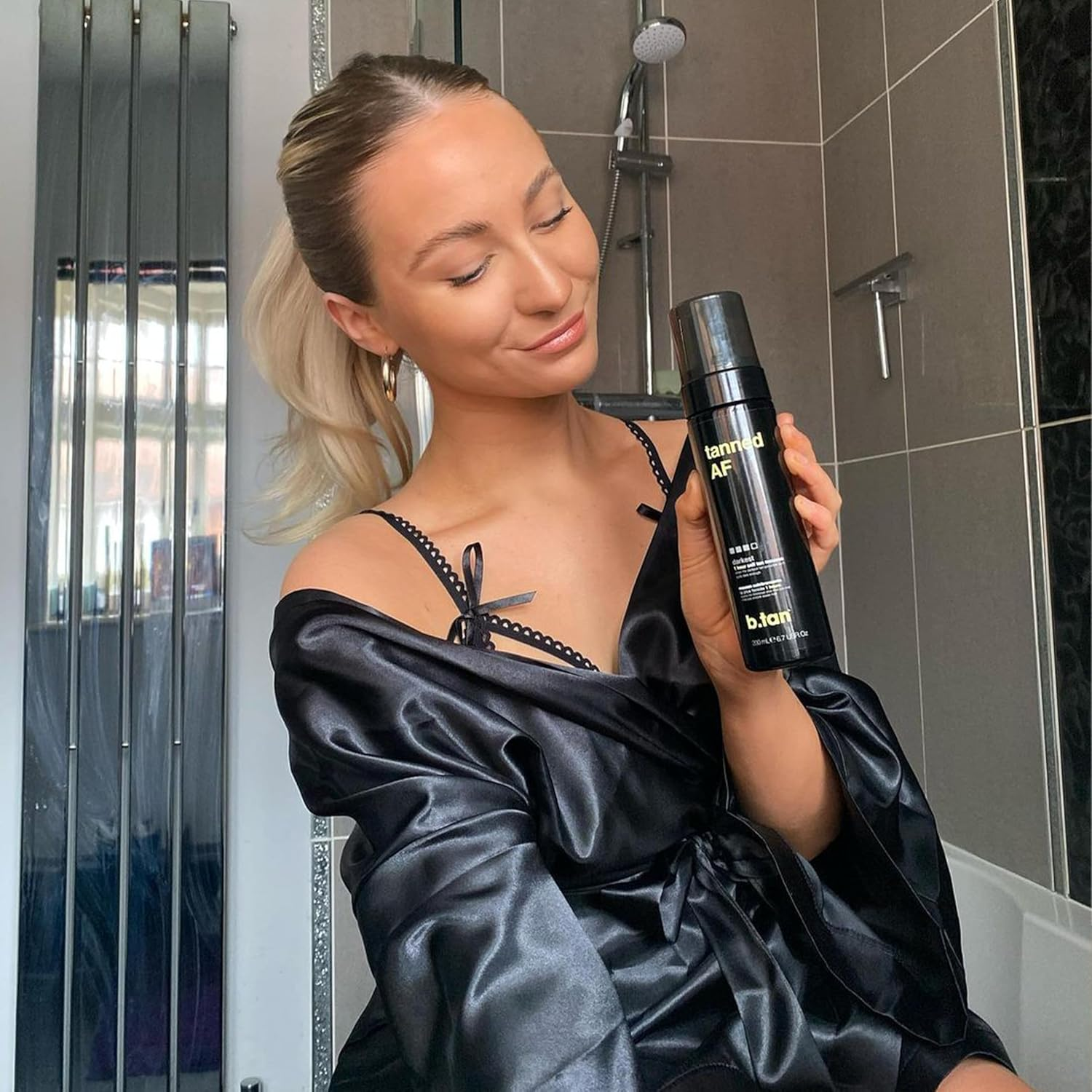 B.Tan Tanned Af Self Tan Mousse for Unisex 6.7 Oz Mousse image number 5