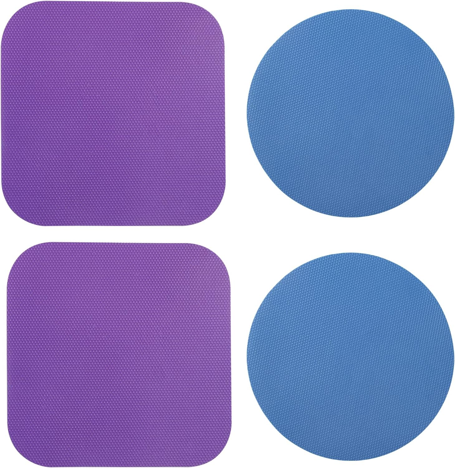 LUTER 4Pcs Jar Opener, Rubber, Multi-Function Silicone Bottle Opener for Seniors with Arthritis Weak Hands Lid Cap Gripper Pads Kitchen Coasters Gadgets(Light Blue, Green)