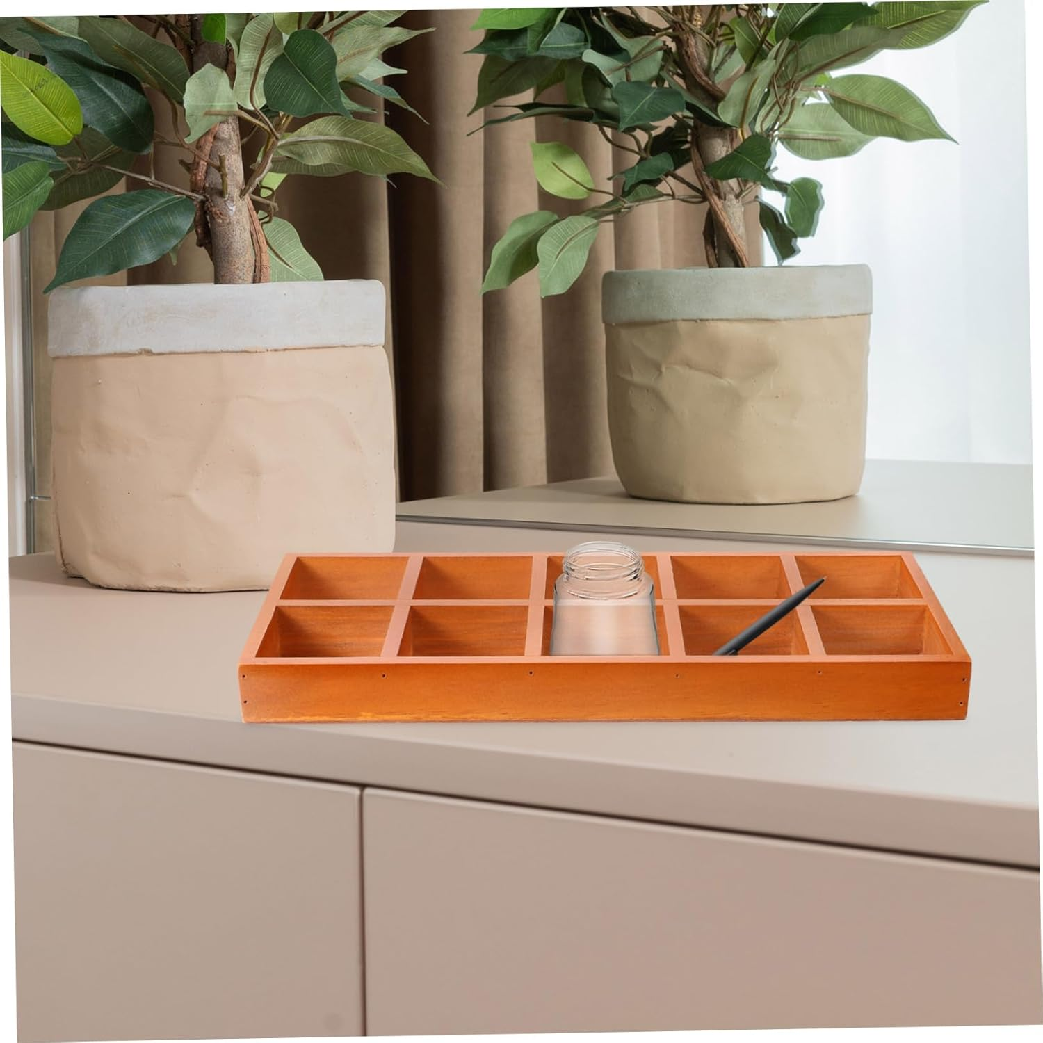 TEHAUX Multifunctional Desktop Storage Container Containers Lid for Home Office image number 2