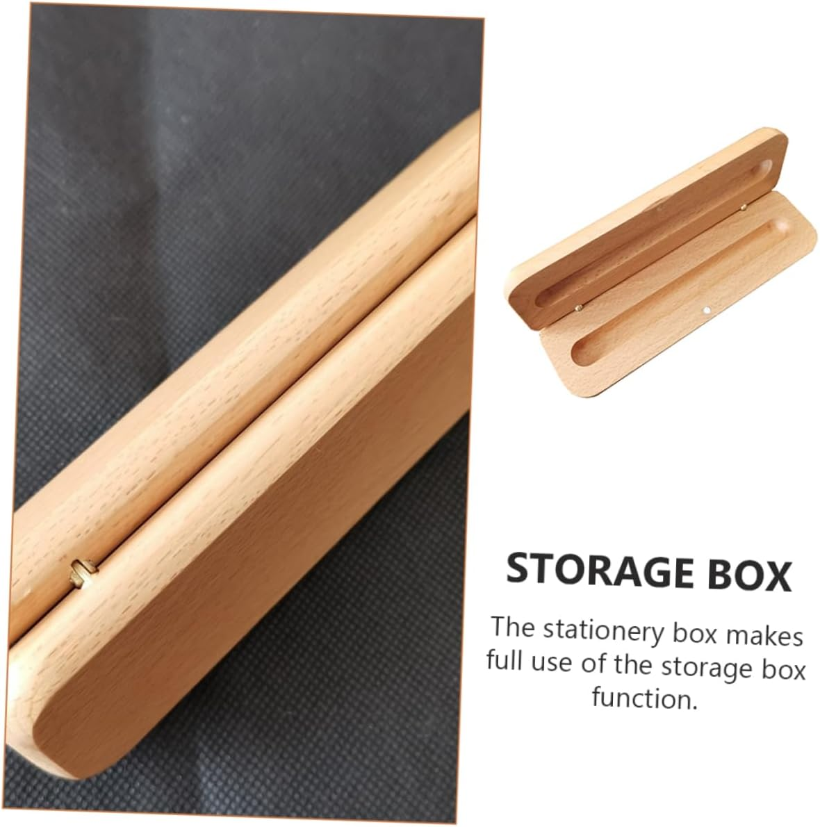 PERSELOSO Handcrafted Wooden Pen Box Vintage Pencil Case Pen Storage Office Stationery Product image number 6