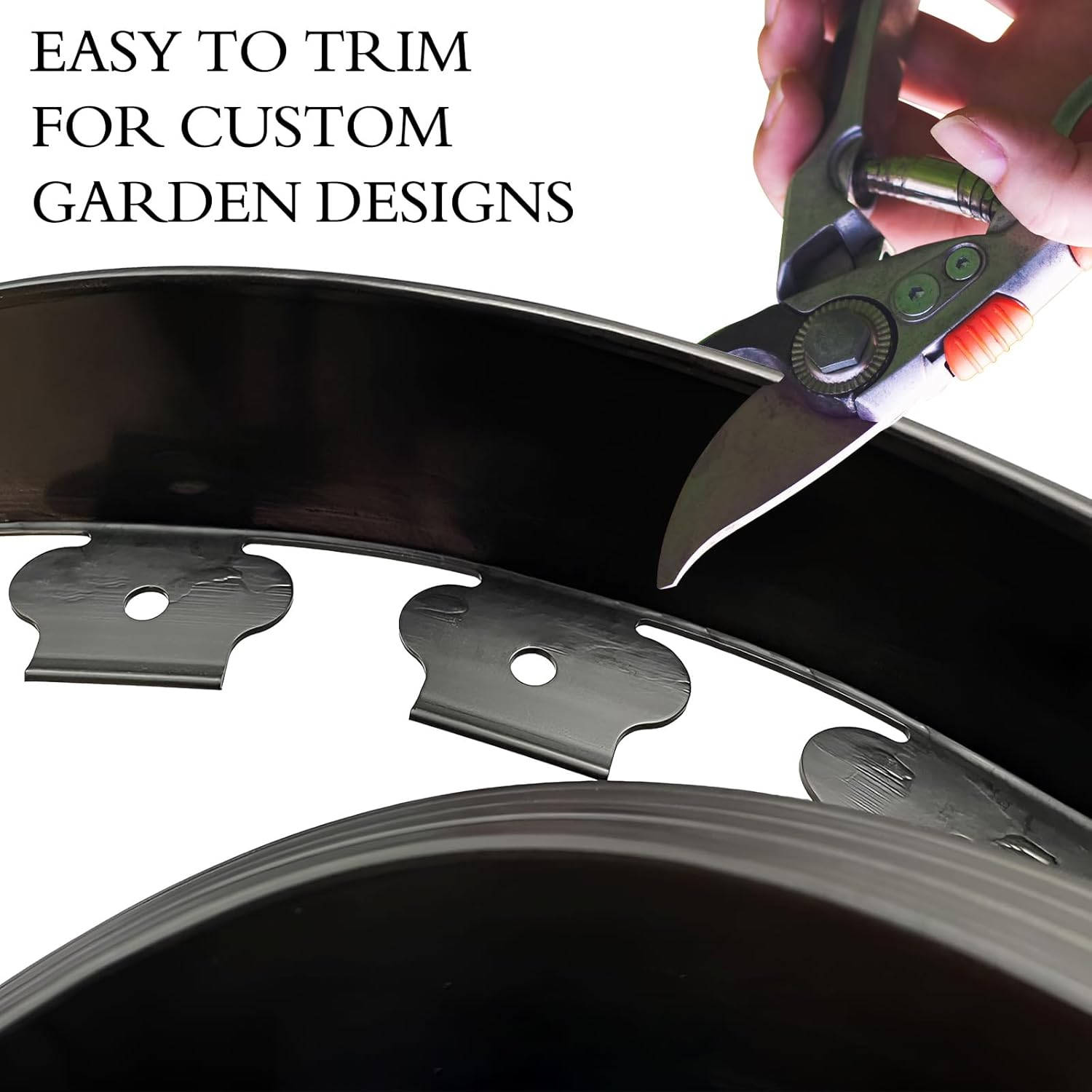 ZCOINS Lawn Edging Border - Flexible Plastic Garden Edging Kit, 10M Long, 10Cm Tall, Includes 60 Plastic Pegs, No Dig Lawn Edge for Pathways & Garden Separation Decorative Edge image number 4