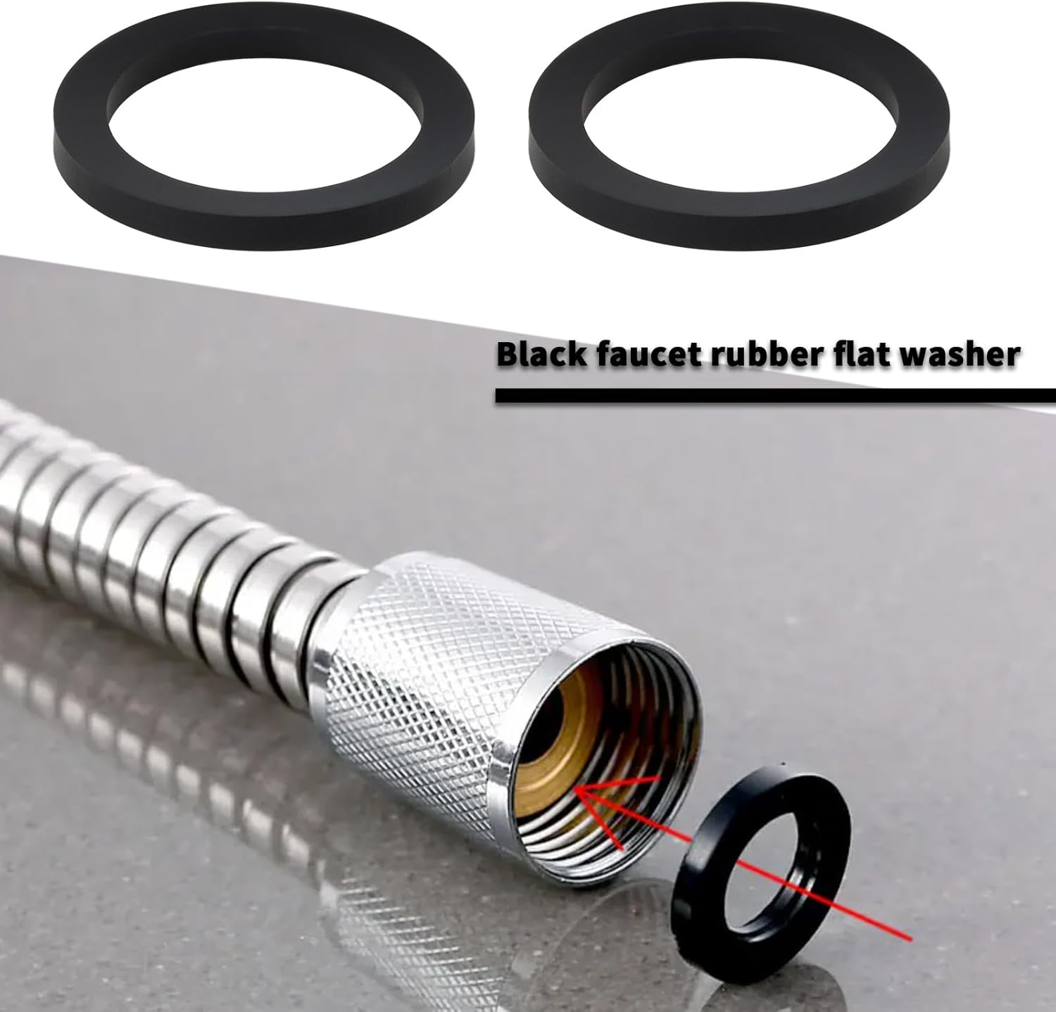 OTOTEC 20PCS Black Rubber Flat Washers 32Mm OD 24Mm ID 3Mm Thickness M24 Flat Washers for Water Butt Tap Faucet Pipe Valve Water Pipe Hose Bolt image number 3