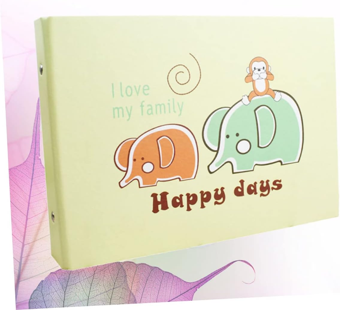 Cartoon Elephant Photo Album Diy Boys and Girls Scrapbook Commemorative Insert Book Double-Sided Picture Storage Creative Album image number 2