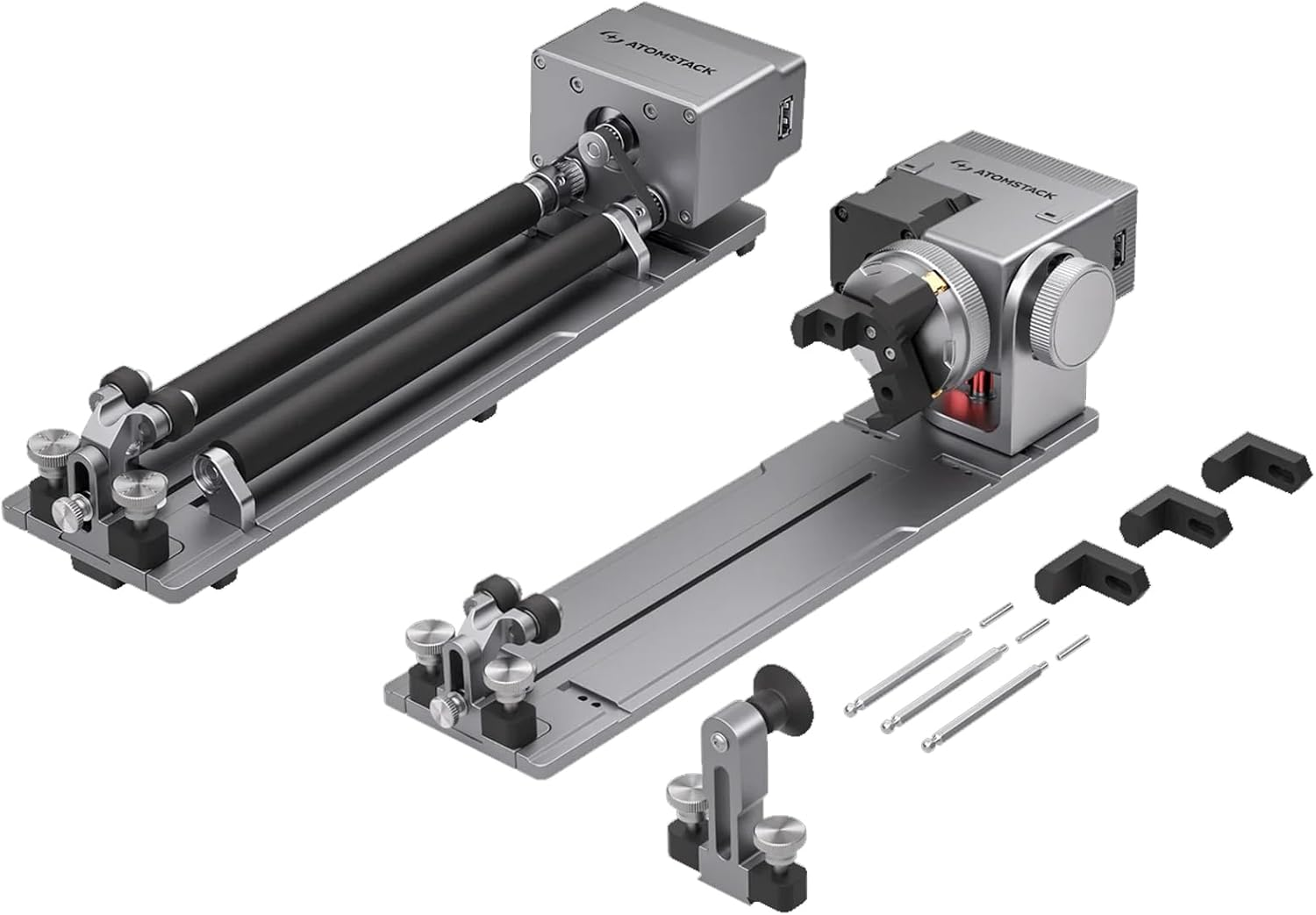 ATOMSTACK R8 Pro Laser Rotation with Chuck and Rollers, Claw Disc Roller for Irregular, Spherical and Cylindrical Objects, for P1 A5 A10 A20 A30 A40 Pro All Laser Engravers image number 4