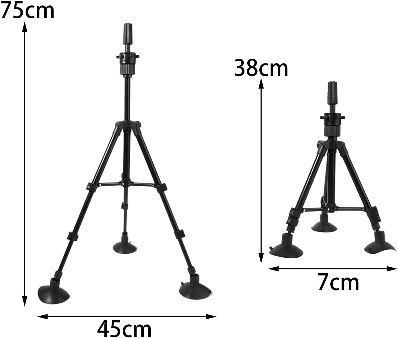 Eigell Wig Stand Tripod for Cosmetology Hairdressing Training Manikin Head Tripod Protable image number 2