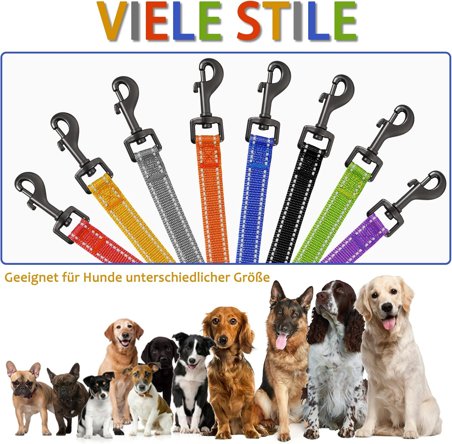 Demigreat Recall Lead for Dogs, 3 M / 5 M / 10 M / 15 M / 20 M Robust Long Dog Lead Reflective Training Lead with Padded Handle and Hand Strap image number 6