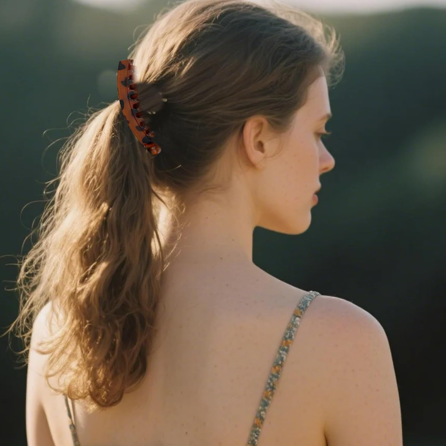 Pack of 2 Banana Hair Clips for Women, Vintage Banana Clip, Non-Slip Banana Clip, High-Quality Banana Clips, Robust Hair Accessories, (Black & Tortoiseshell), Large Clips for Easy Styling image number 2