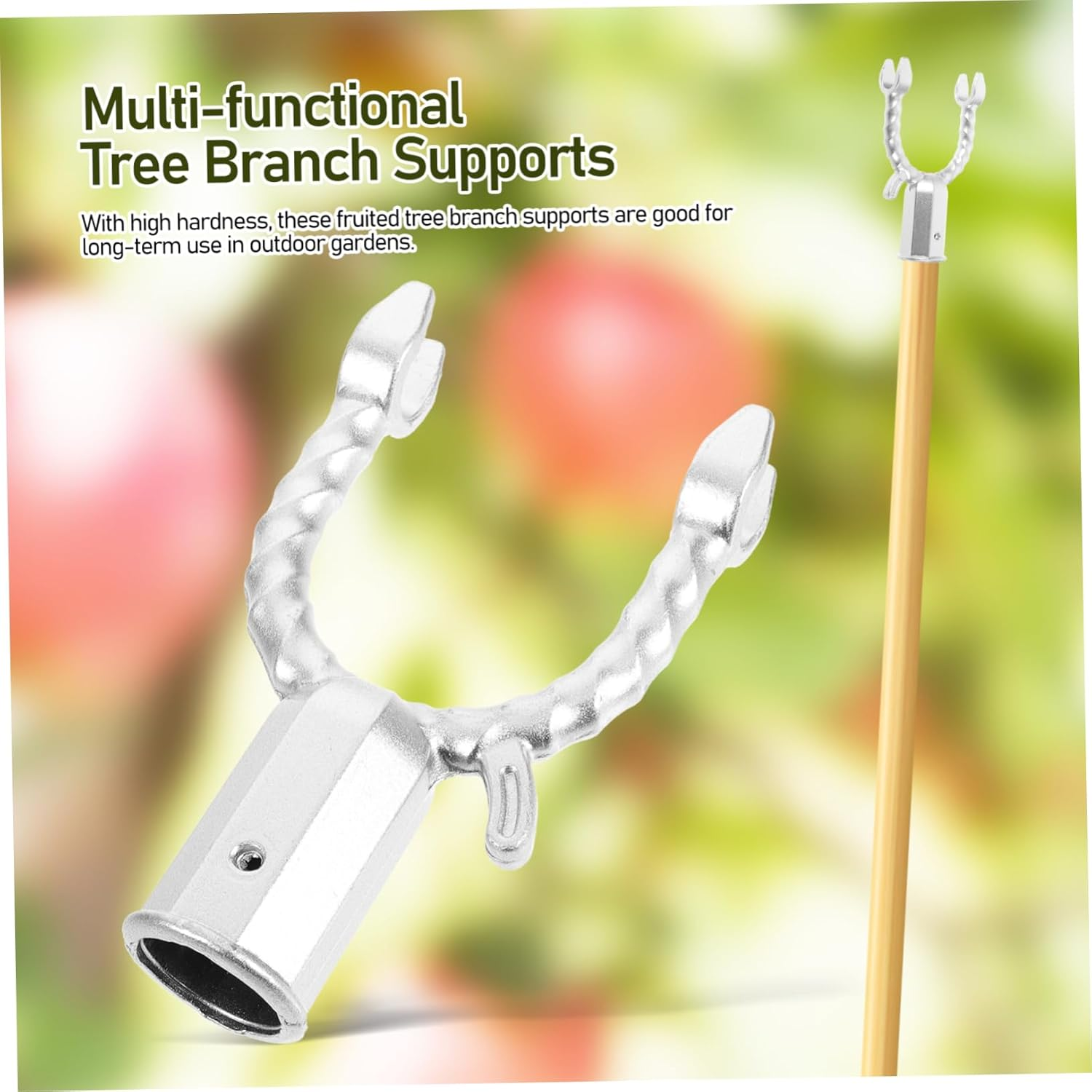 Toddmomy 6Pcs Tree Branch Support Forks for Garden and Orchard, Metal Plant Braces Silver Painted Finish, Tree Trunk Straightening Tools for Snow Pressure Resistance and Branch Stabilizing image number 1