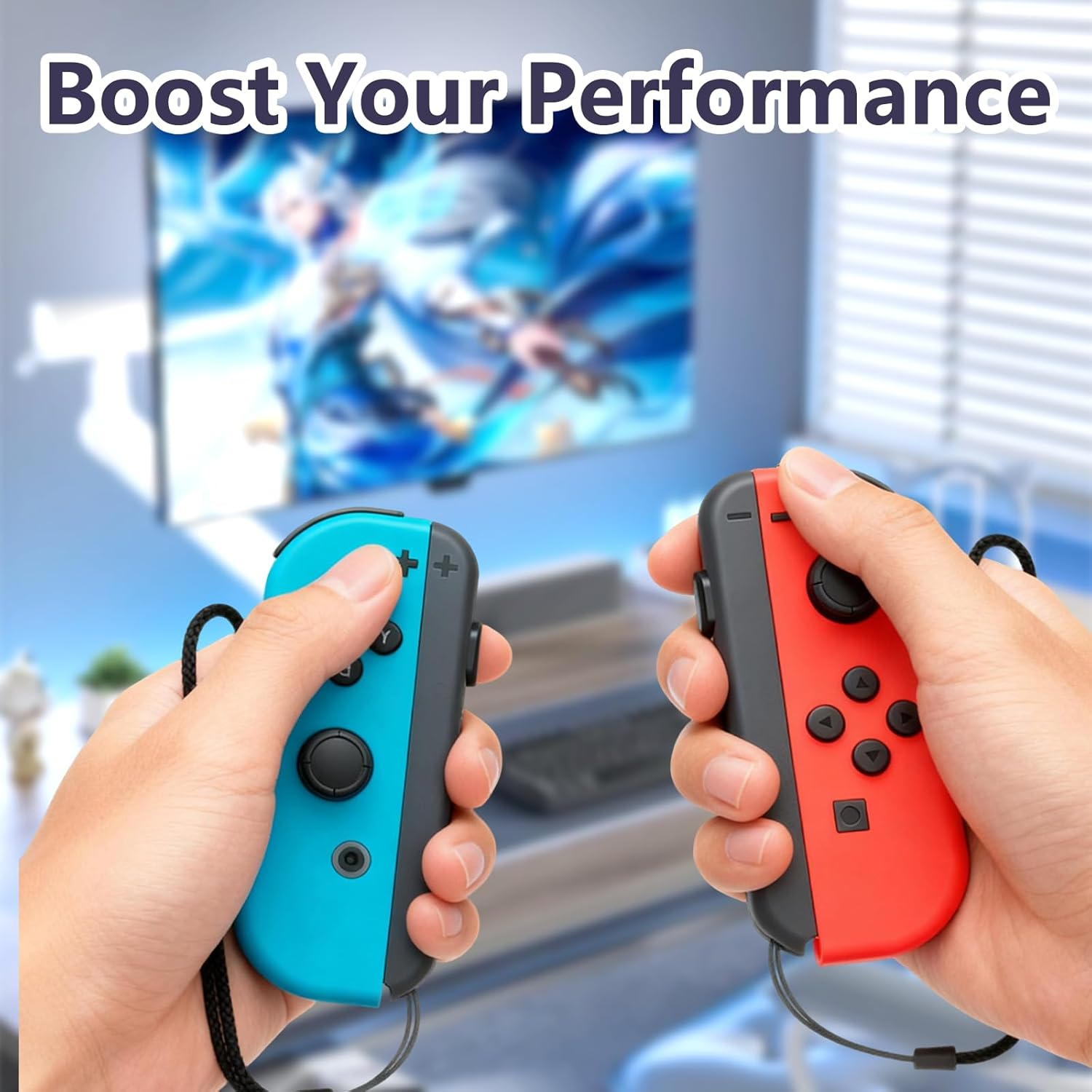 ONBPIY 2-Pack Wrist Straps for Nintendo Switch Joy-Con Adjustable Lanyards with Secure Lock Replacement Accessories Black image number 2