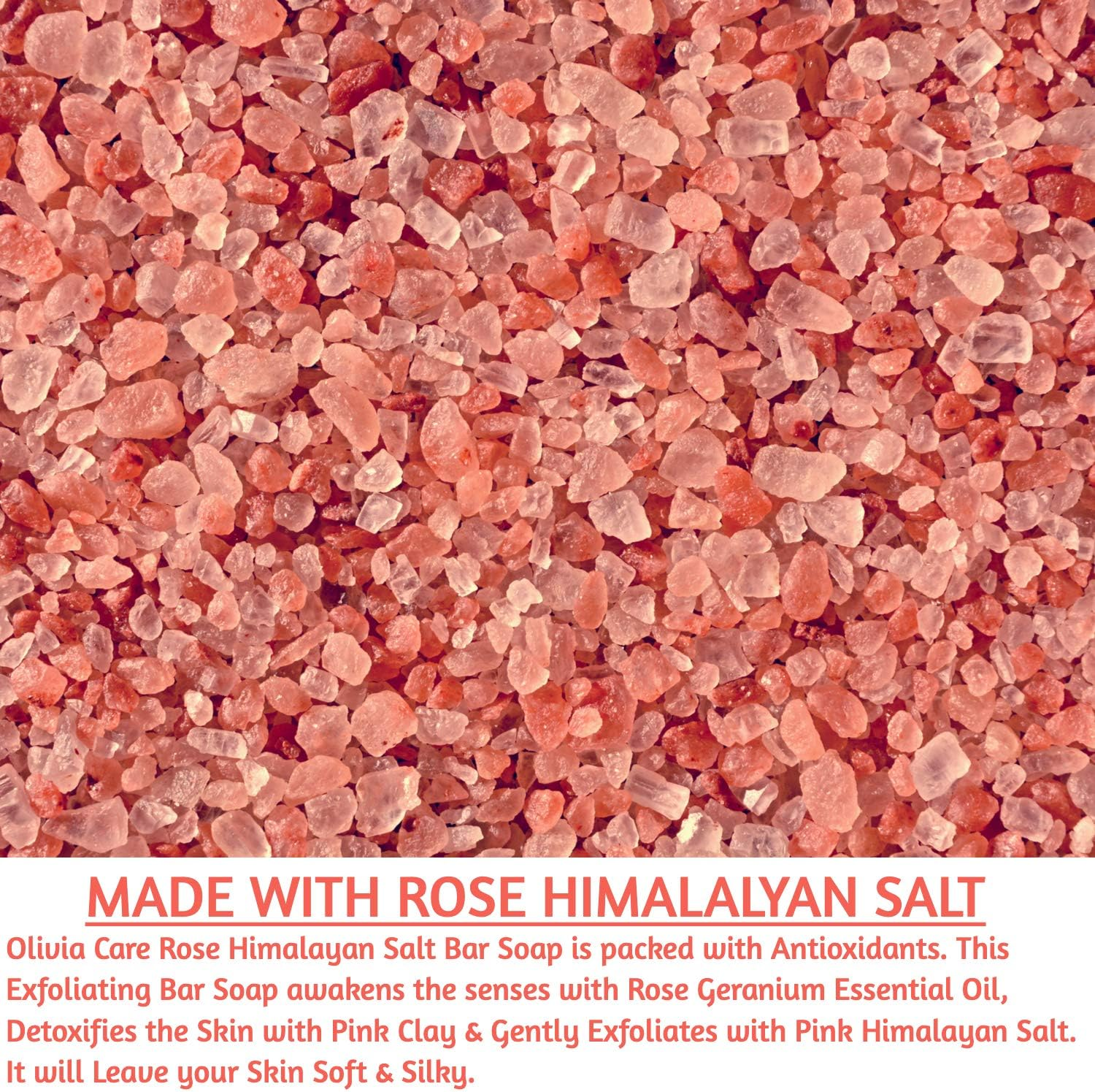 Rose Himalayan Bar Soap for Whole Body & All Skin Types. the Best Anti-Bacterial Cleanser for Hands All-Natural Beauty Soap for Showers That Gently Exfoliates with Rose Oil and Oatmeal image number 3