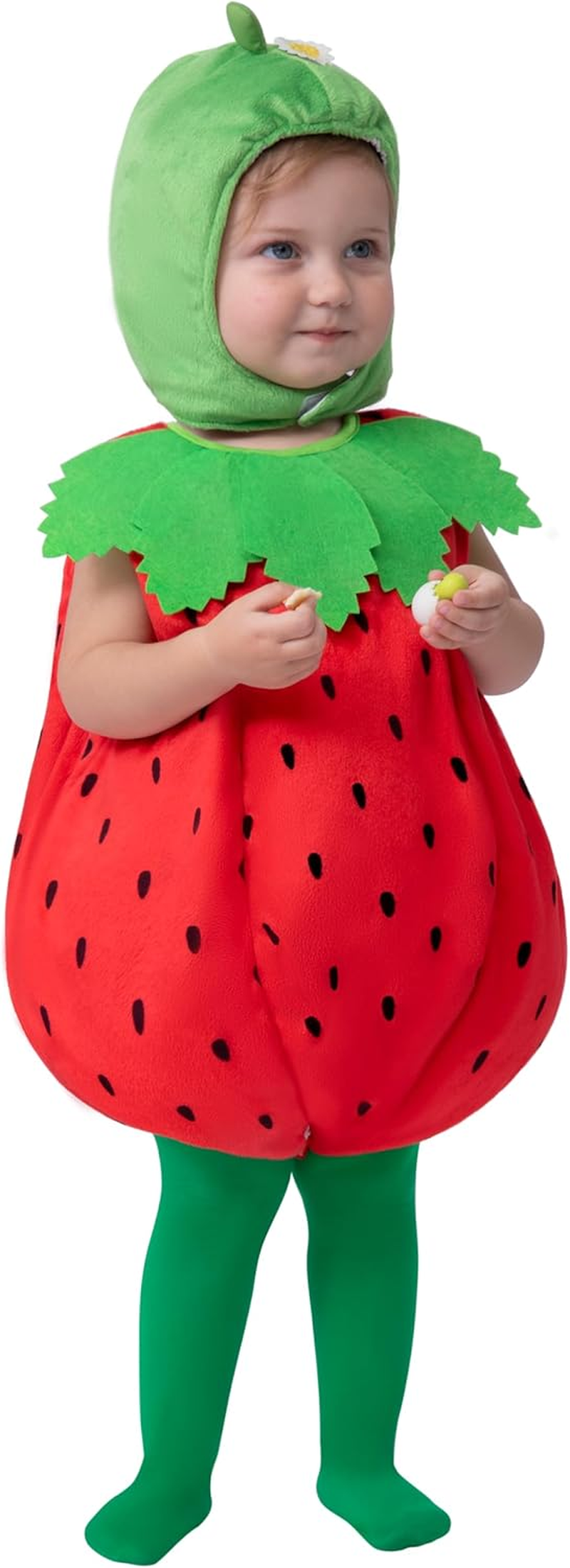 Spooktacular Creations Halloween Baby Strawberry Costume Toddler, Infant Fruit Costume for Girls Kids Halloween Dressup Party image number 5