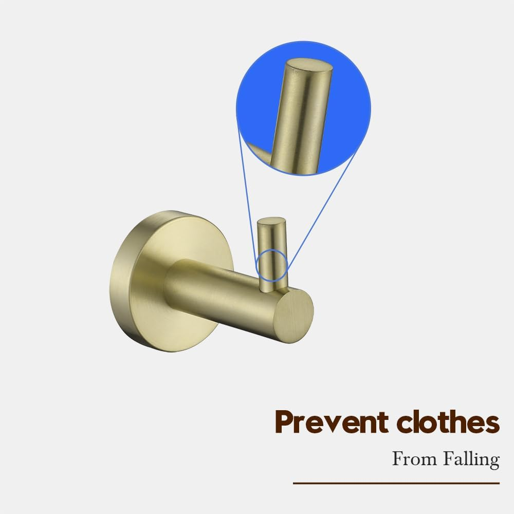 Decaura Robe Hook Coat Hat Hanger Self Adhesive Wall Mounted Towel Rack Holder Bathroom