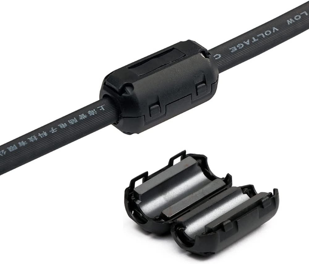 10X 5Mm Clip-On Ferrite Ring Core Ferrite Bead Choke EMI Filter Cable Clip Tools image number 2