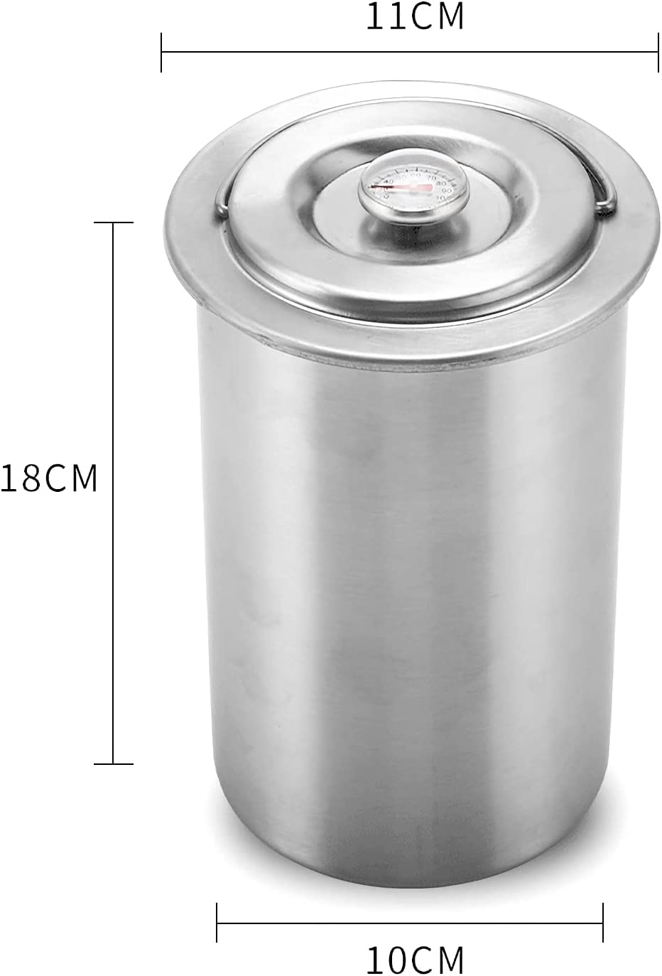 Roseflower Press Ham Maker, Ham Maker Meat Press Tool Stainless Steel Meat Press with Thermometer for Making Homemade Deli Meat, Size: 10 * 10 * 18Cm image number 6