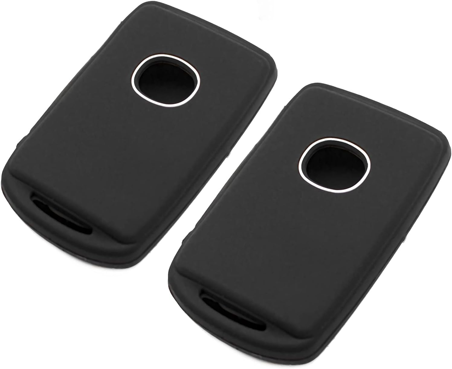 Silicone Key Fob Cover Fit for Mazda 3 6 CX-3 CX-30 CX-5 CX-50 CX-9 CX-90 MX-30 EV 3 Sport MX-5 Miata 3 4 Button Keys on Side | Car Accessories | Remote Key Protection Case Black image number 2