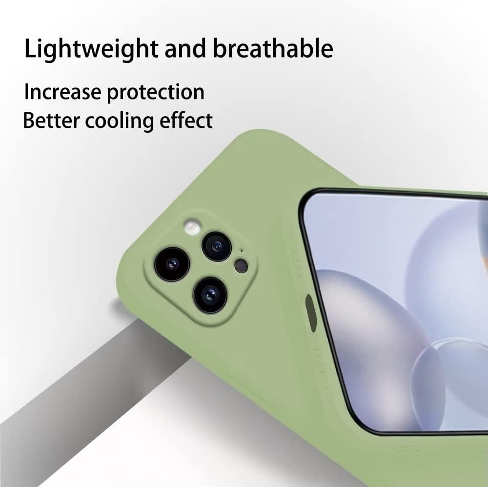 HONLEN Case for Oppo Reno Z Protective Case, 6.4 Inch Liquid TPU Silicone Mobile Phone Case with Drop Protection, Scratch-Resistant and Non-Slip Silicone Cover, Matcha Green - Matcha Green image number 4