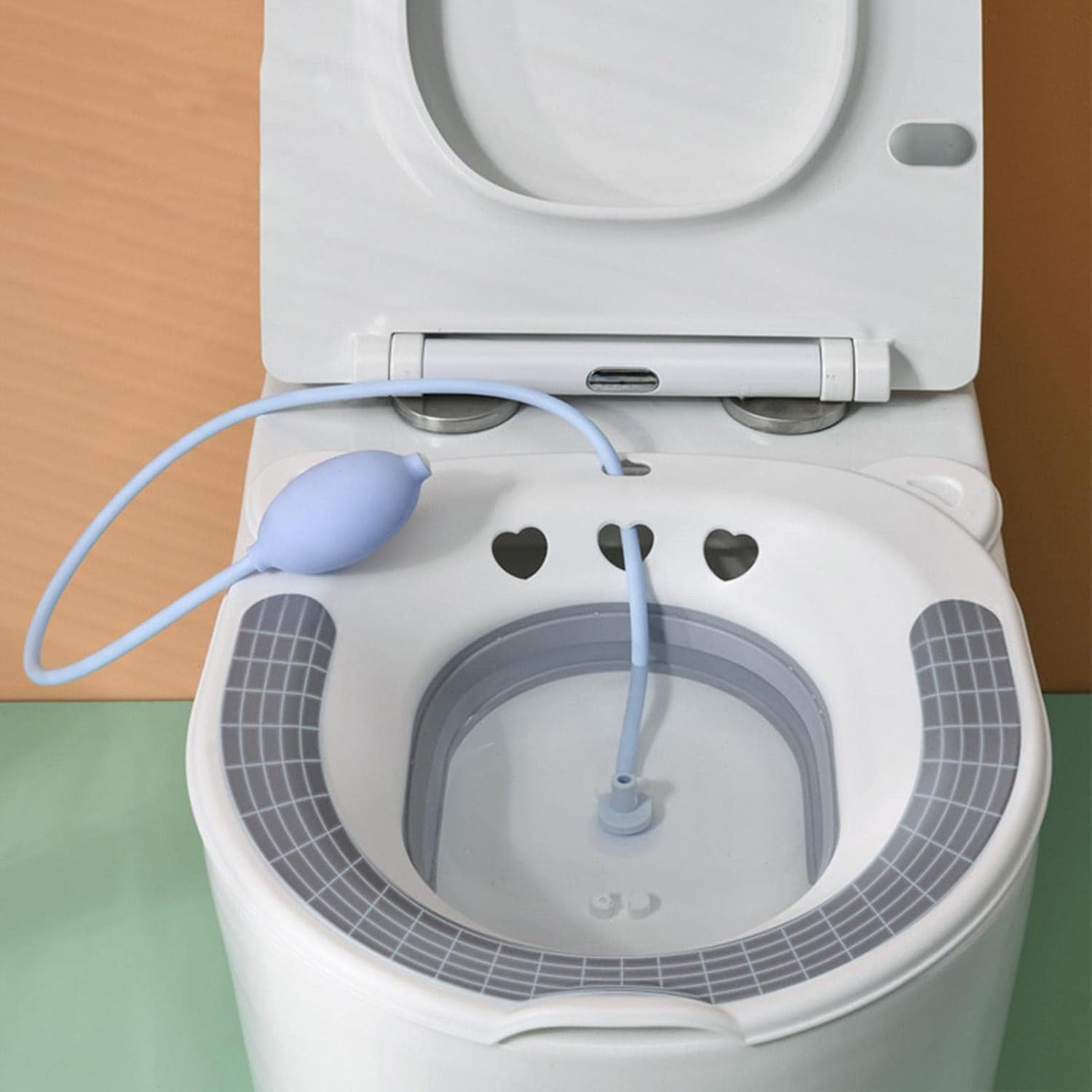 Sitz Bath for Postpartum Care - Sitz Bath Toilet Kit for Hemorrhoid Relief - Soothing Healing Sit Bath with Flusher, for Pregnant Women Pochy image number 4