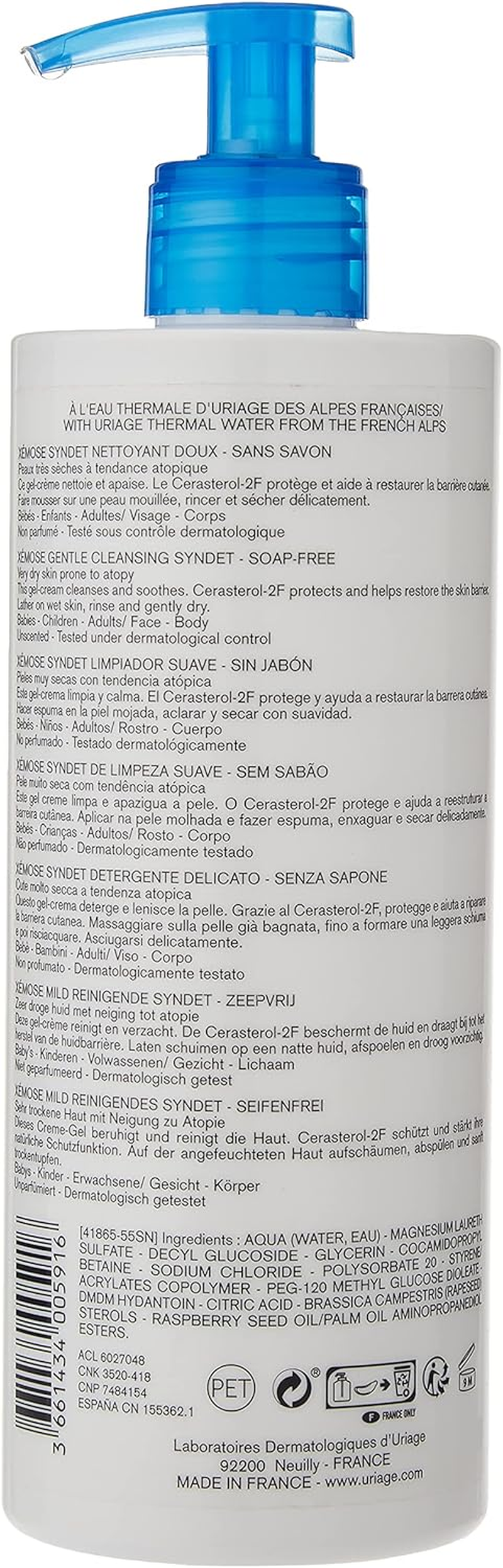 X&eacute;mose Gentle Cleansing Syndet 400 Ml image number 1