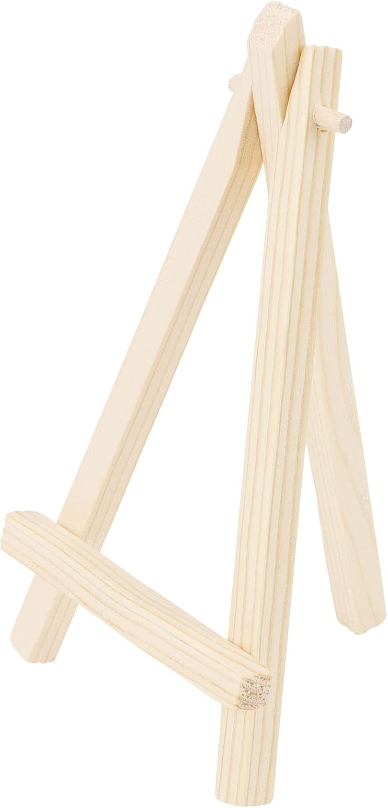 HAKZEON 36Pcs Mini Easel, 8X15Cm Adjustable Mini Wooden Easel, Triangle Easel Stand Table Top, Small Easels for Display Wedding Photos, Mini Drawing, Mobiles, Crafts
