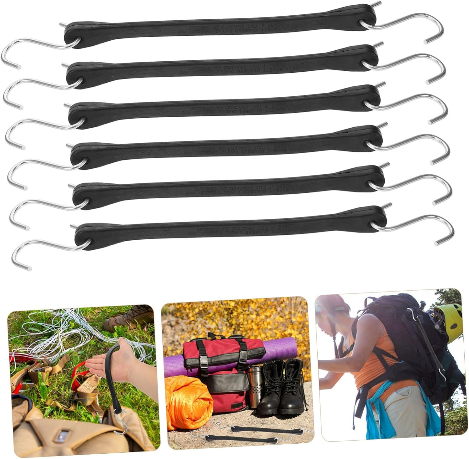 ORFOFE 10Pcs Travel Accessories Luggage Straps Suitcase Hooks for Secure Fastening