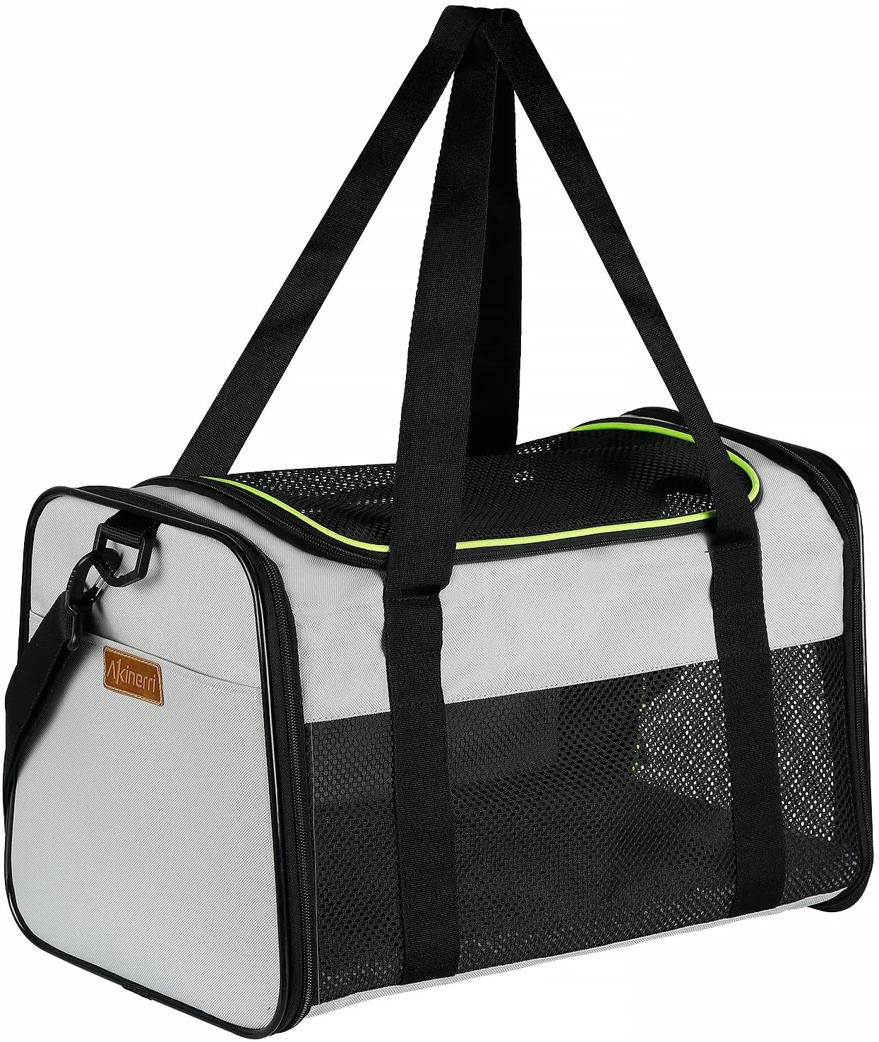 Akinerri Airline Approved Pet Carriers,Soft Sided Collapsible Pet Travel Carrier for Medium Puppy and Cats