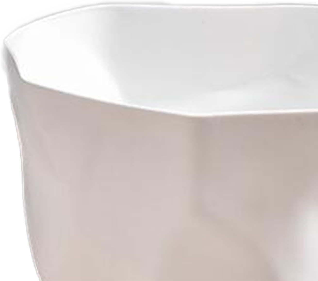 STARTIST Wrinkle Trash Bin, round Waste Bin, Dustbin Bucket Garbage Can, Waste Paper Bin Basket for Washroom Household Living Room, White