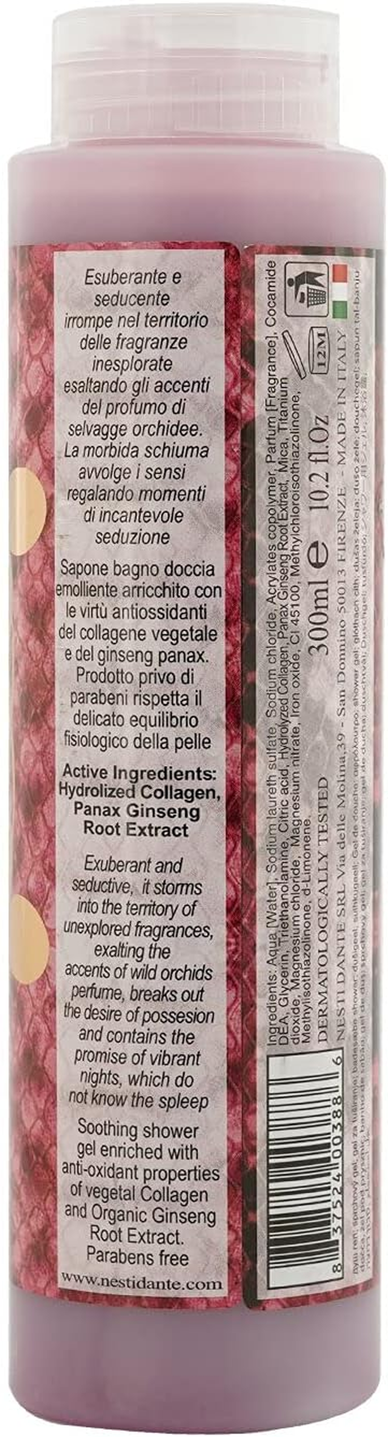 Nesti Dante Chic Animalier Shower Gel - Wild Orchid, Red Tea Leaves & Tiare 300Ml/10.2Oz