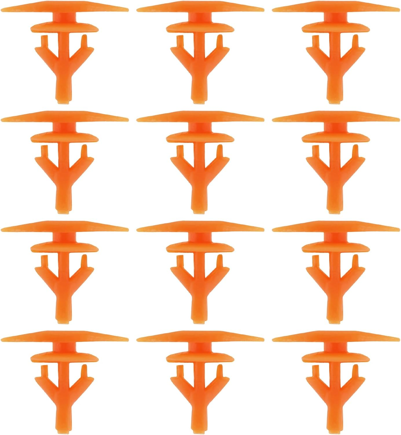 Emagtech 50Pcs Car Front Door Sealing Strip Sealing Clip Fixing Buckle Hole 6Mm Compatible with Jaguar XF Car Fastener Fixing Clip,Orange