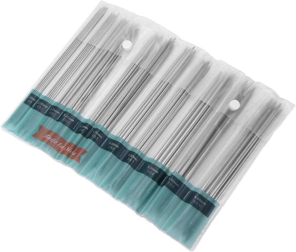 Knitting Needles, Double Pointed 55Pcs Stainless Steel Knitting Kit Household for Gloves for Scarves for Hats for Sweaters image number 5