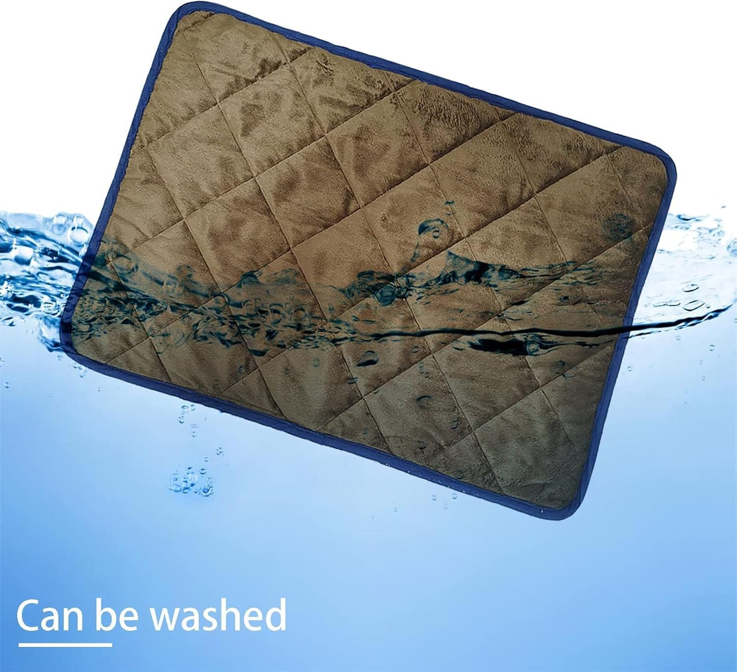 Self Heating Pad for Pets, Heating Pad Indoor for Dog, Cat, Waterproof Soft Heated Blanket, Warmer Floor Mat Animal Bed, Easy to Clean and Safe,Navy,Xl image number 1