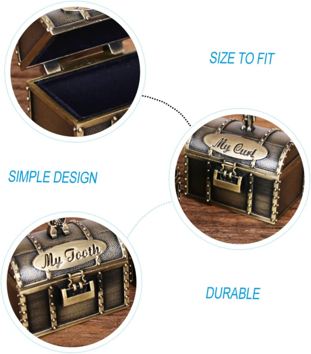 2Pcs Keepsake Boxes for Newborn Milestone Tooth Curl Container for Christmas Birthday image number 2