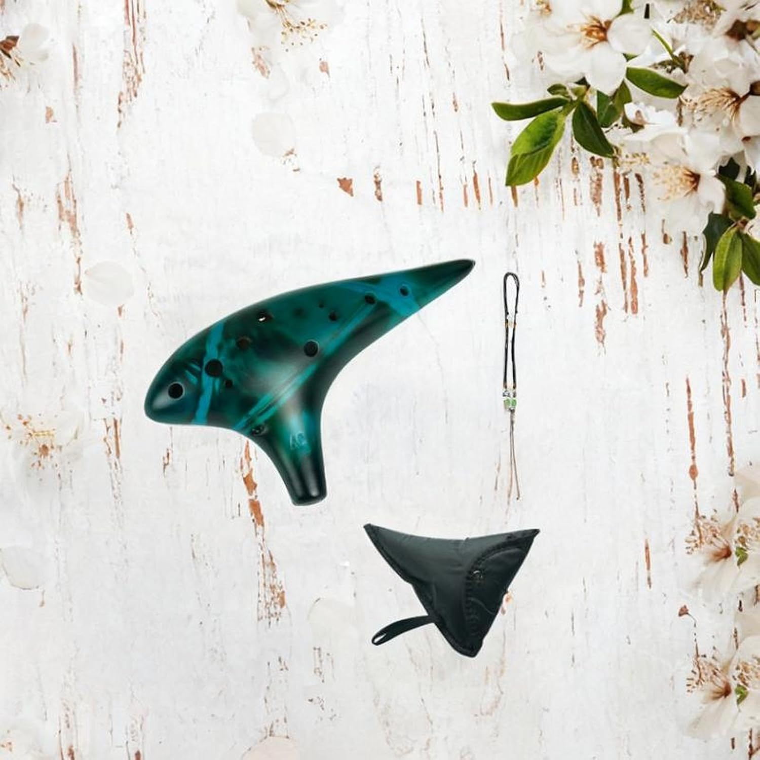 12 Hole Ocarinas Musical Instrument Pure Tone Beautiful Ocarina Instrument for Beginners Gift, Blue image number 3